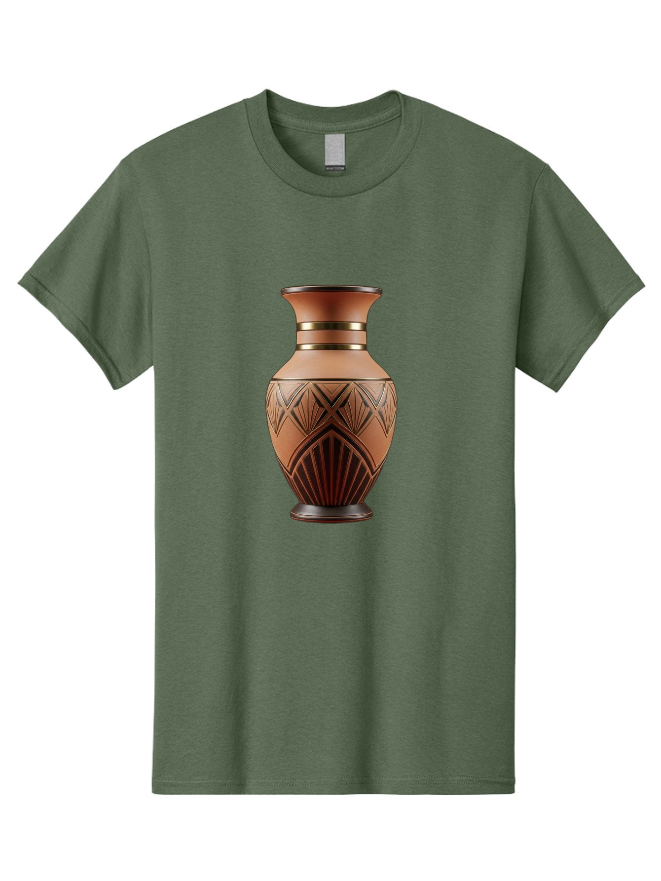 Art-Deco-Vase Men'S Graphic Tee, 100% Cotton, Comfortable Casual Summer Wear, Machine Washable, Copper Vase, Antique Vase, Decorative Vase, Geometric Patterns, Ornate Design, Vintage Decor, Luxury Home Decor, Elegant Interior Design, Baa139 12
