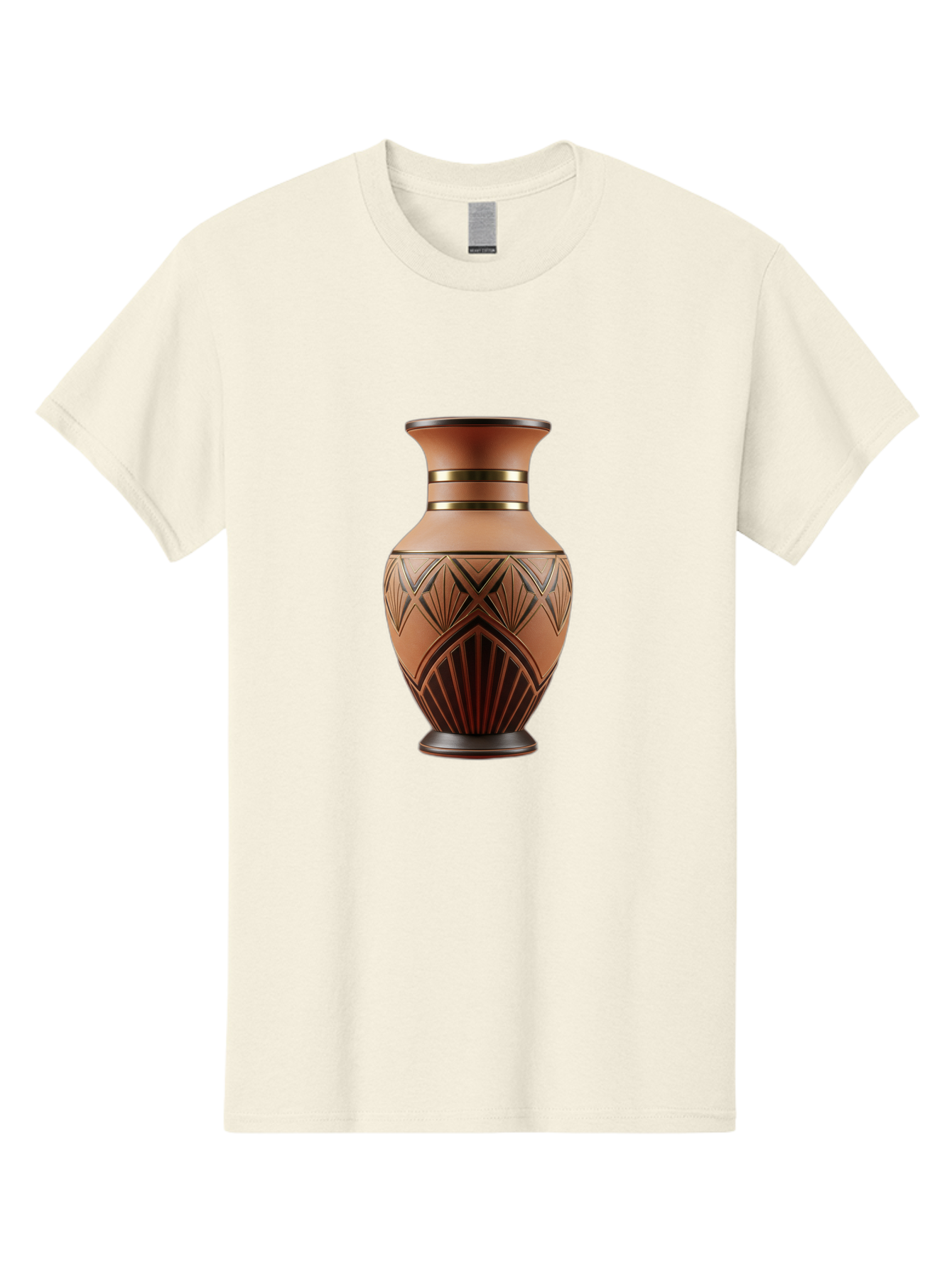 Art-Deco-Vase Men'S Graphic Tee, 100% Cotton, Comfortable Casual Summer Wear, Machine Washable, Copper Vase, Antique Vase, Decorative Vase, Geometric Patterns, Ornate Design, Vintage Decor, Luxury Home Decor, Elegant Interior Design, Baa139 19