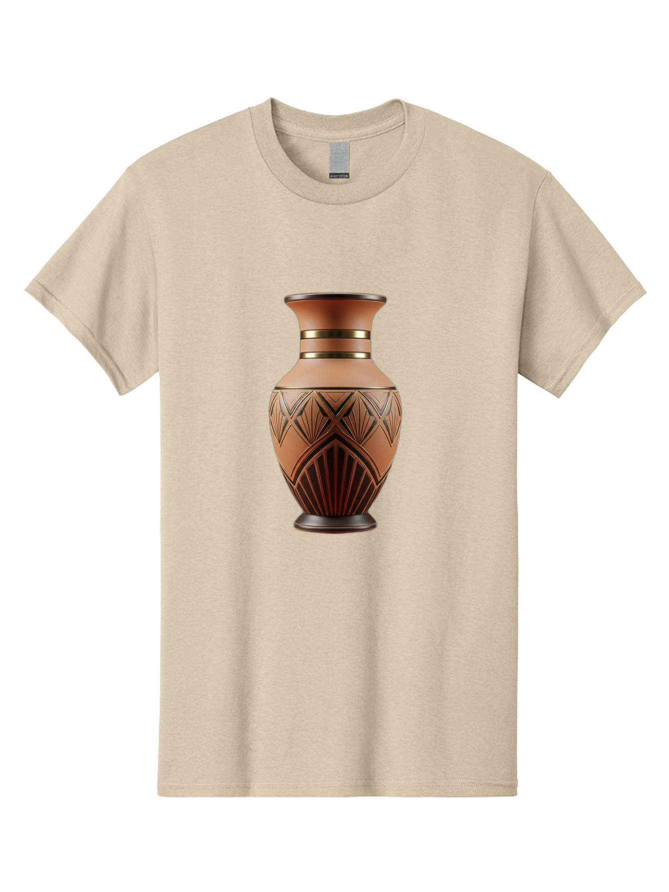 Art-Deco-Vase Men'S Graphic Tee, 100% Cotton, Comfortable Casual Summer Wear, Machine Washable, Copper Vase, Antique Vase, Decorative Vase, Geometric Patterns, Ornate Design, Vintage Decor, Luxury Home Decor, Elegant Interior Design, Baa139 15