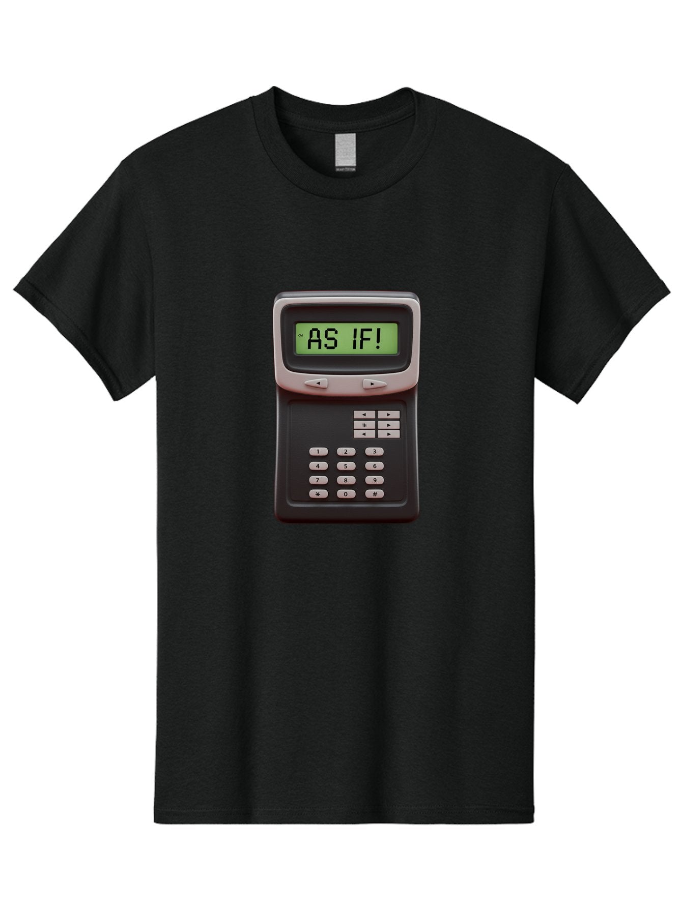As-If-Calculator Men'S Graphic Tee, 100% Cotton, Comfortable Casual Summer Wear, Machine Washable, Vintage Calculator, Retro Tech, As If! Message, Funny Quote, Nostalgic Design, Old School Electronics, Humor, Sass, Meme Inspiration Baa142