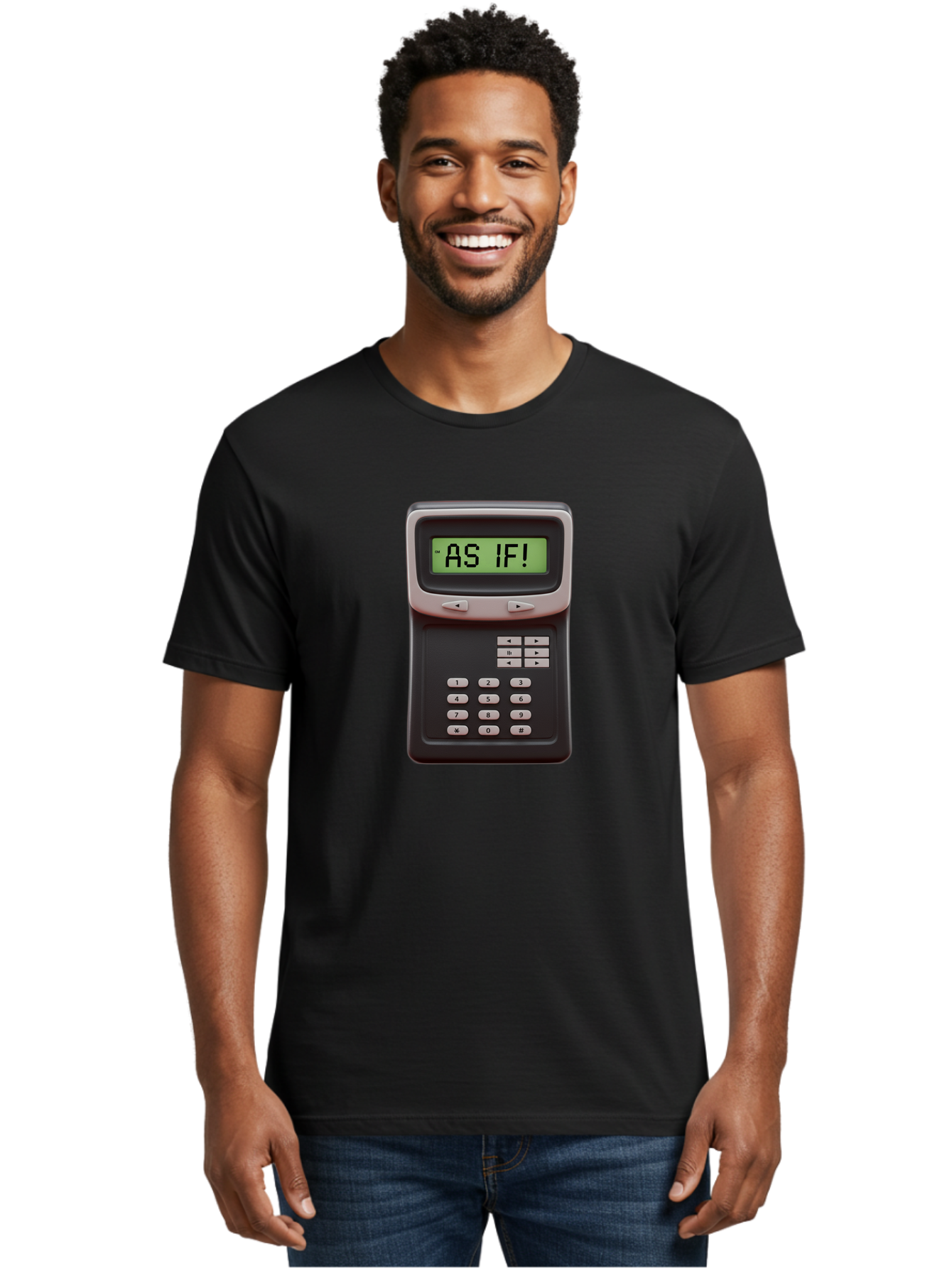 As-If-Calculator Men'S Graphic Tee, 100% Cotton, Comfortable Casual Summer Wear, Machine Washable, Vintage Calculator, Retro Tech, As If! Message, Funny Quote, Nostalgic Design, Old School Electronics, Humor, Sass, Meme Inspiration Baa142 22