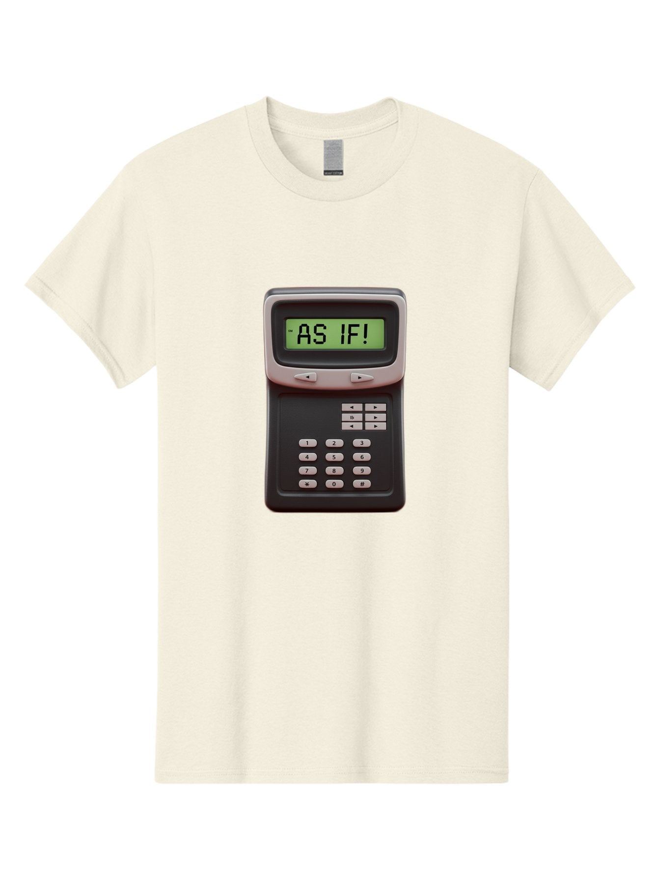 As-If-Calculator Men'S Graphic Tee, 100% Cotton, Comfortable Casual Summer Wear, Machine Washable, Vintage Calculator, Retro Tech, As If! Message, Funny Quote, Nostalgic Design, Old School Electronics, Humor, Sass, Meme Inspiration Baa142 12