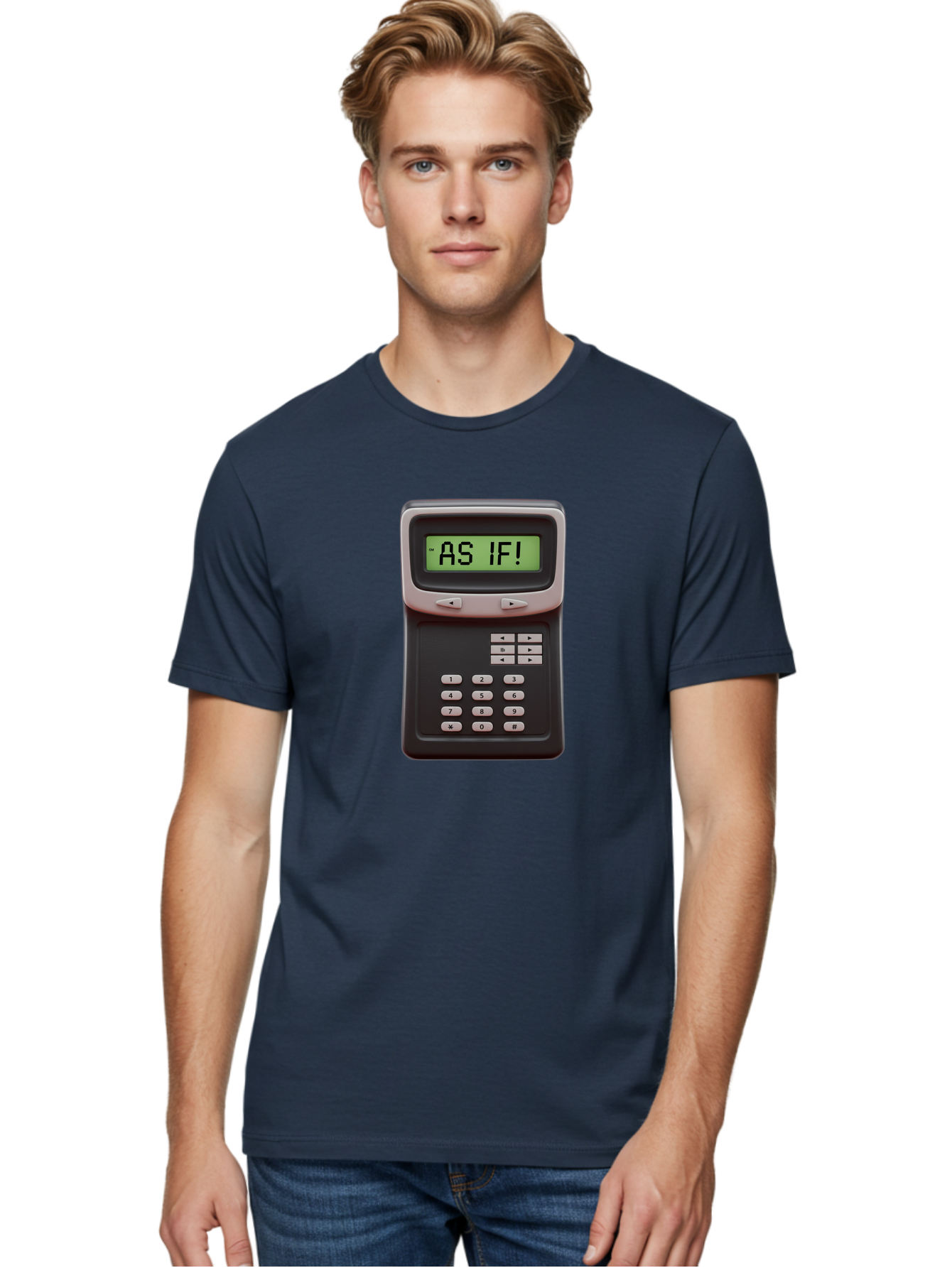 As-If-Calculator Men'S Graphic Tee, 100% Cotton, Comfortable Casual Summer Wear, Machine Washable, Vintage Calculator, Retro Tech, As If! Message, Funny Quote, Nostalgic Design, Old School Electronics, Humor, Sass, Meme Inspiration Baa142 14