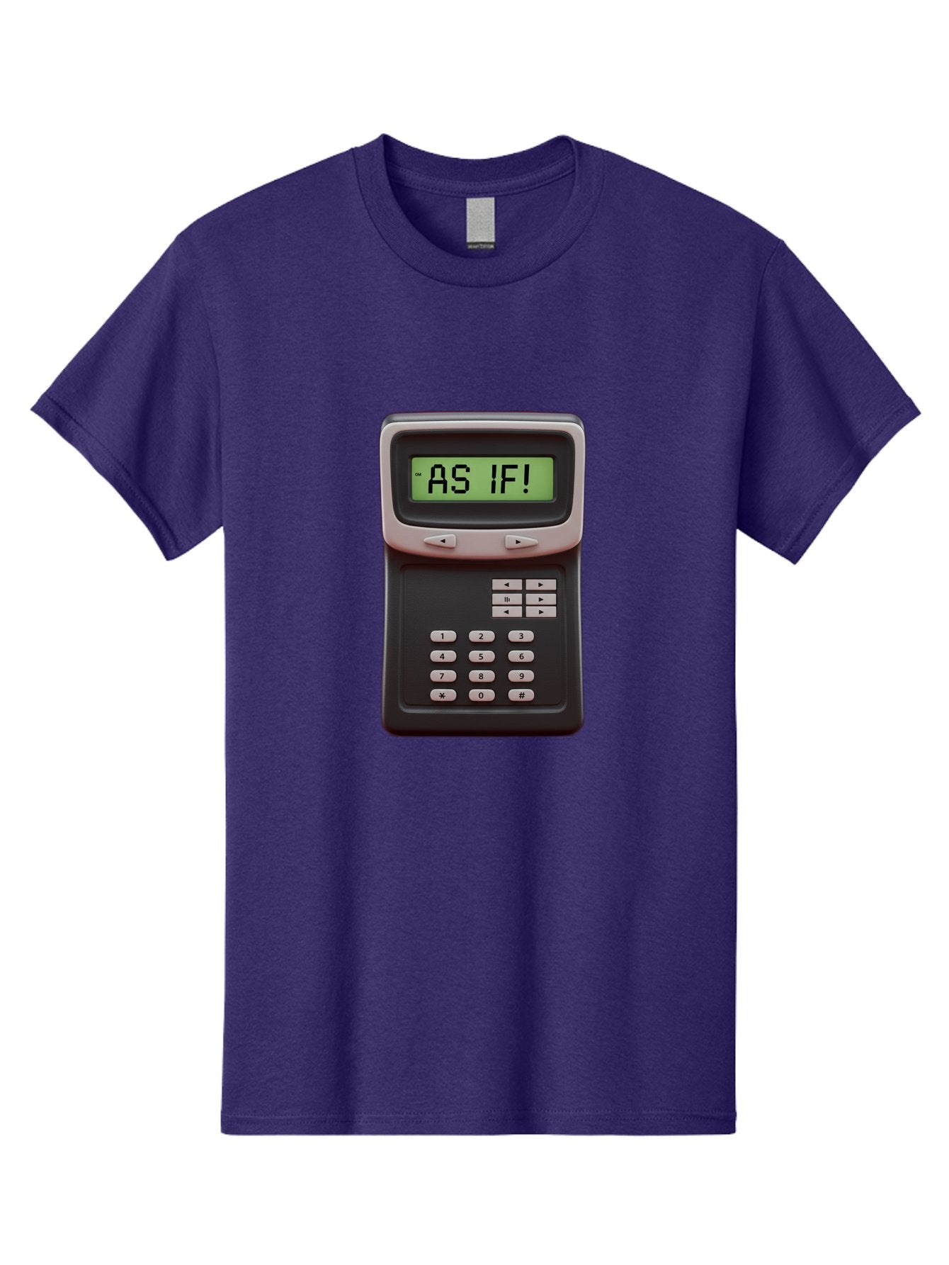 As-If-Calculator Men'S Graphic Tee, 100% Cotton, Comfortable Casual Summer Wear, Machine Washable, Vintage Calculator, Retro Tech, As If! Message, Funny Quote, Nostalgic Design, Old School Electronics, Humor, Sass, Meme Inspiration Baa142 8