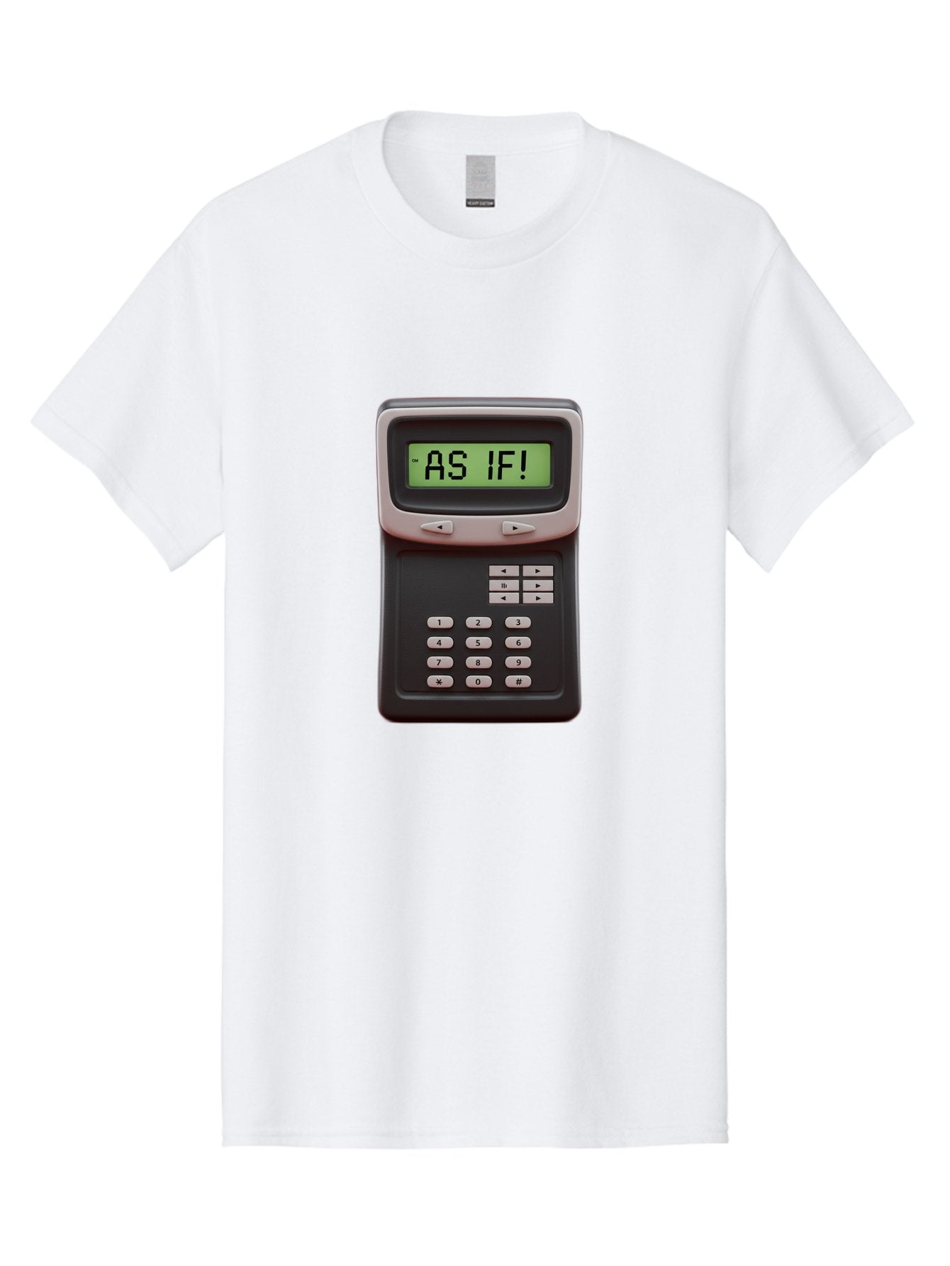 As-If-Calculator Men'S Graphic Tee, 100% Cotton, Comfortable Casual Summer Wear, Machine Washable, Vintage Calculator, Retro Tech, As If! Message, Funny Quote, Nostalgic Design, Old School Electronics, Humor, Sass, Meme Inspiration Baa142 7