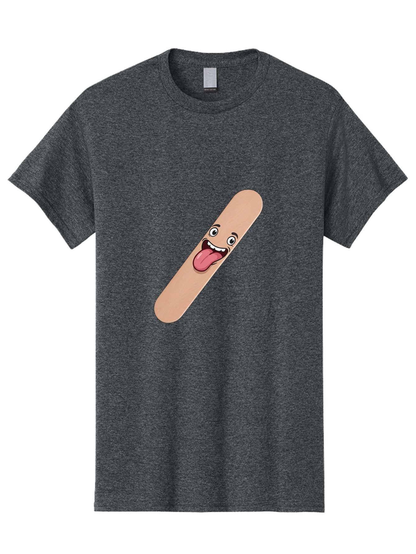 Bandage-Stick Men'S Graphic Tee, 100% Cotton, Comfortable Casual Summer Wear, Machine Washable, Cartoon Band-Aid, Funny Facial Expression, Tongue Out, Playful Character, Medical Humor, Quirky Illustration, Humorous Design Baa150 7