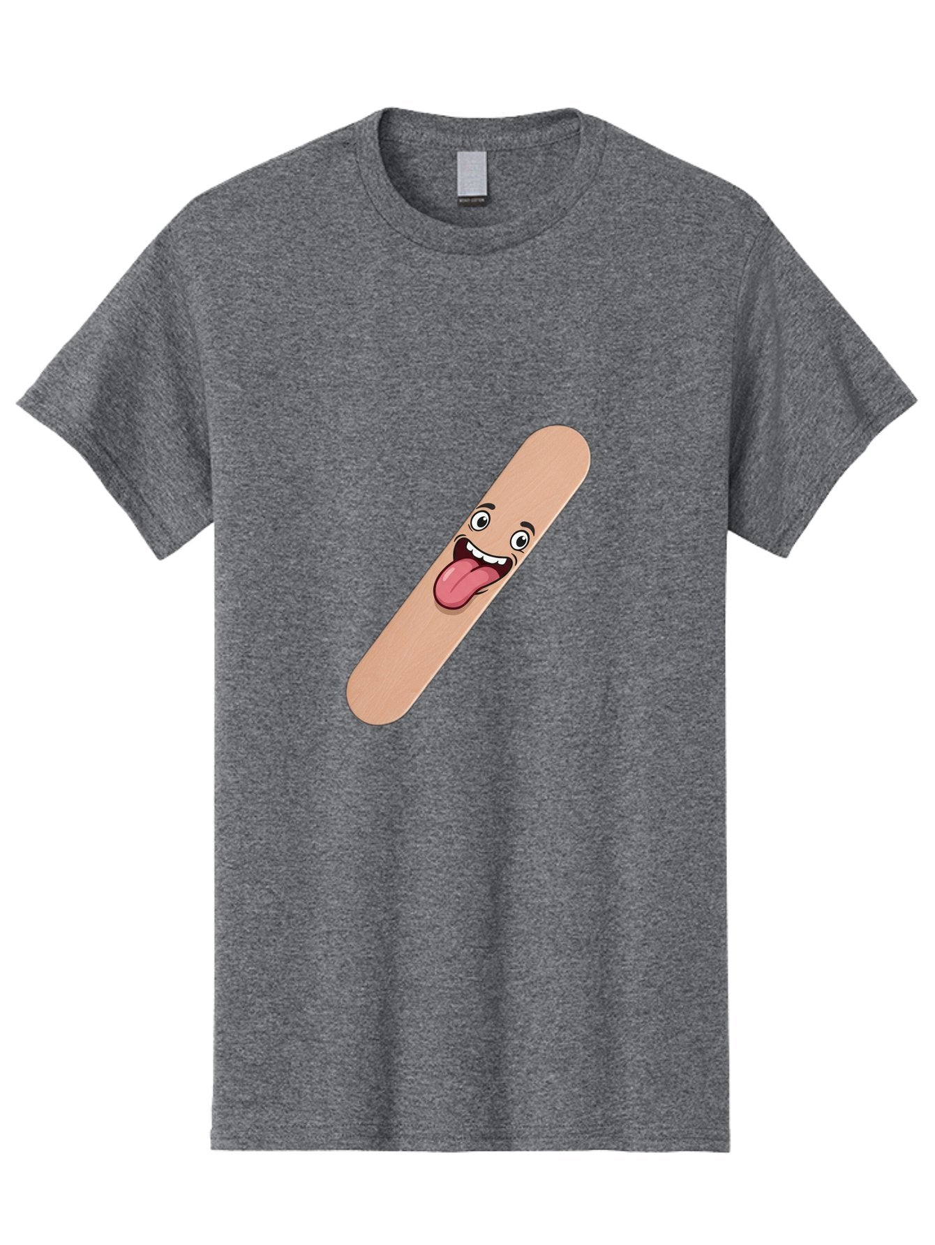 Bandage-Stick Men'S Graphic Tee, 100% Cotton, Comfortable Casual Summer Wear, Machine Washable, Cartoon Band-Aid, Funny Facial Expression, Tongue Out, Playful Character, Medical Humor, Quirky Illustration, Humorous Design Baa150 4