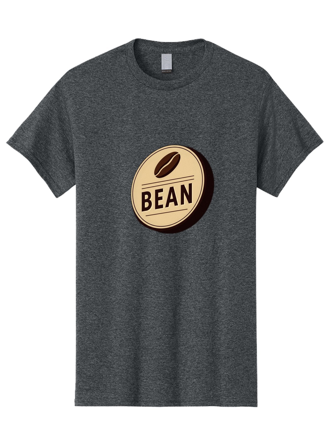Bean Men'S Graphic Tee, 100% Cotton, Comfortable Casual Summer Wear, Machine Washable, Coffee Bean Label, Coffee Branding, Coffee Logo, Coffee Design, Minimalist Style, Simple Typography, Coffee Theme, Coffee Culture Baa156