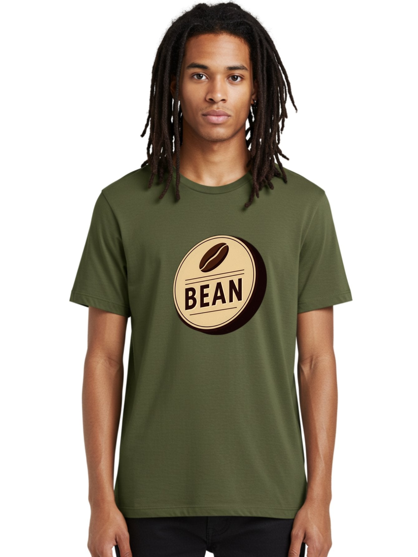 Bean Men'S Graphic Tee, 100% Cotton, Comfortable Casual Summer Wear, Machine Washable, Coffee Bean Label, Coffee Branding, Coffee Logo, Coffee Design, Minimalist Style, Simple Typography, Coffee Theme, Coffee Culture Baa156 20