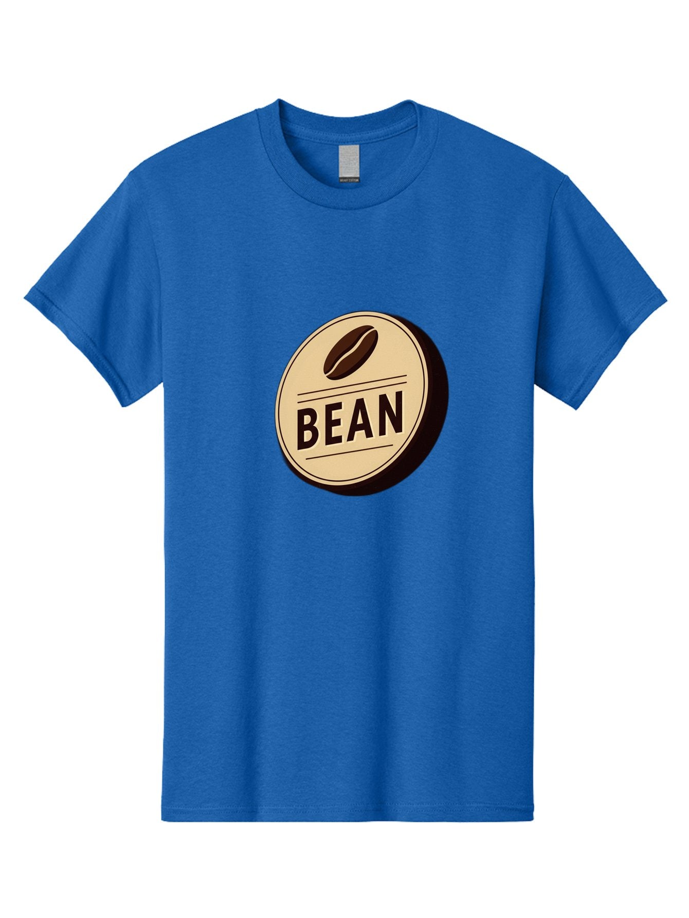 Bean Men'S Graphic Tee, 100% Cotton, Comfortable Casual Summer Wear, Machine Washable, Coffee Bean Label, Coffee Branding, Coffee Logo, Coffee Design, Minimalist Style, Simple Typography, Coffee Theme, Coffee Culture Baa156 4
