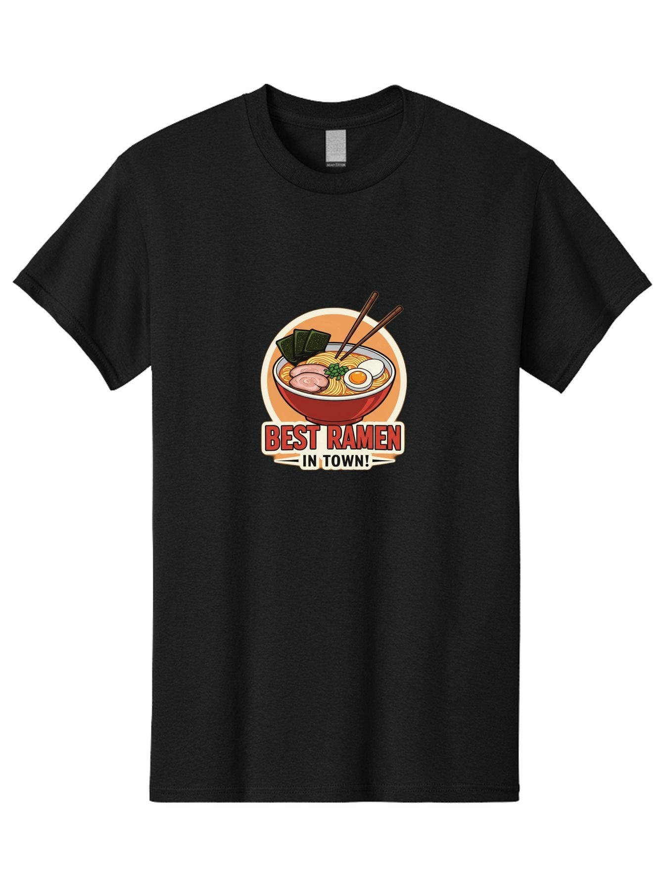 Best-Ramen Men'S Graphic Tee, 100% Cotton, Comfortable Casual Summer Wear, Machine Washable, Ramen Bowl, Noodles, Egg, Meat Slices, Seaweed, Chopsticks, Best Ramen, Foodie, Japanese Cuisine, Delicious Meal, Savory Flavors, Appetizing Dish Baa158 5