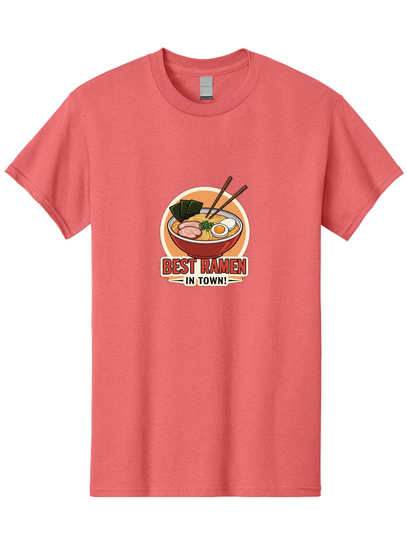 Best-Ramen Men'S Graphic Tee, 100% Cotton, Comfortable Casual Summer Wear, Machine Washable, Ramen Bowl, Noodles, Egg, Meat Slices, Seaweed, Chopsticks, Best Ramen, Foodie, Japanese Cuisine, Delicious Meal, Savory Flavors, Appetizing Dish Baa158 8