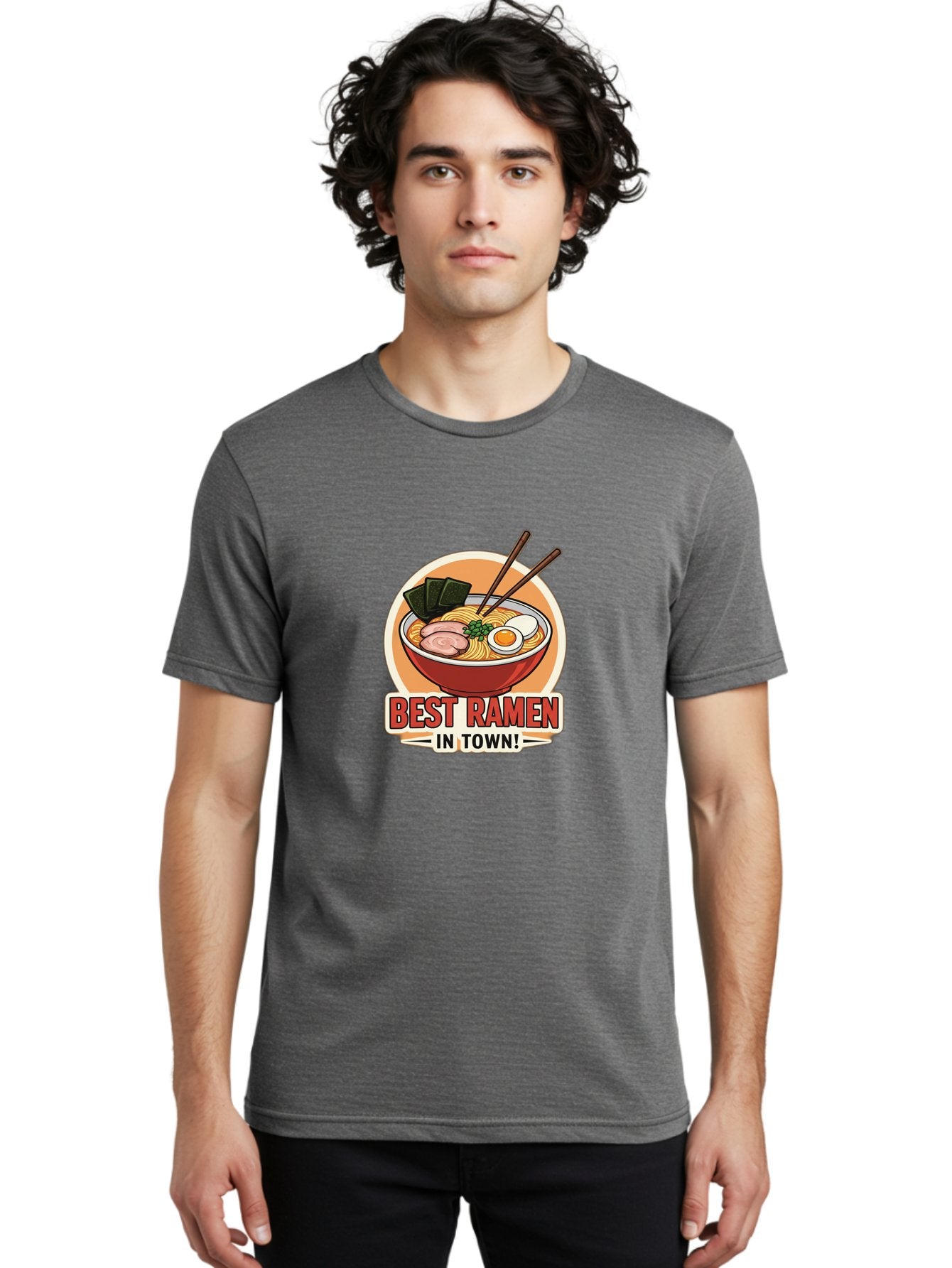 Best-Ramen Men'S Graphic Tee, 100% Cotton, Comfortable Casual Summer Wear, Machine Washable, Ramen Bowl, Noodles, Egg, Meat Slices, Seaweed, Chopsticks, Best Ramen, Foodie, Japanese Cuisine, Delicious Meal, Savory Flavors, Appetizing Dish Baa158 19
