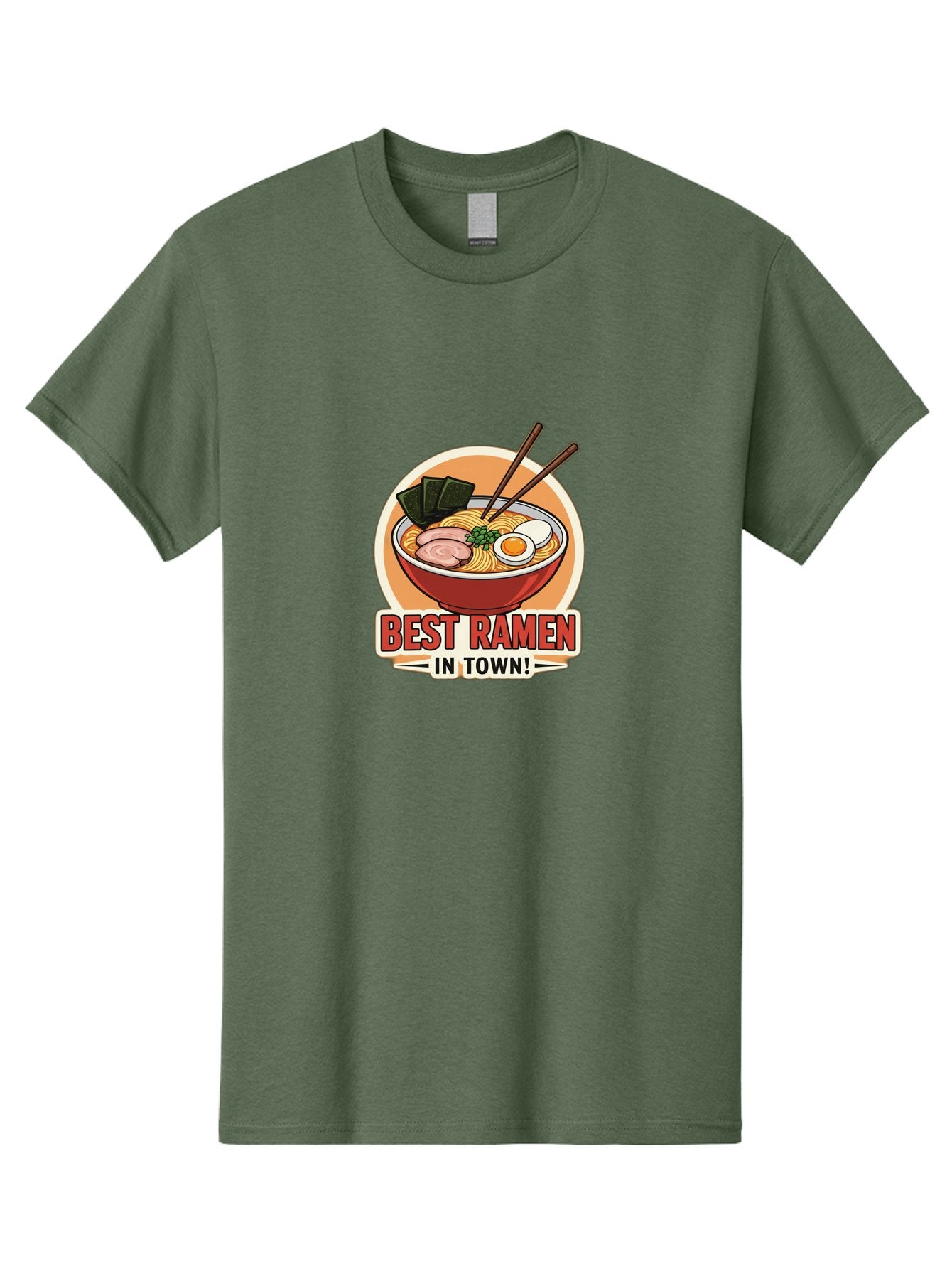 Best-Ramen Men'S Graphic Tee, 100% Cotton, Comfortable Casual Summer Wear, Machine Washable, Ramen Bowl, Noodles, Egg, Meat Slices, Seaweed, Chopsticks, Best Ramen, Foodie, Japanese Cuisine, Delicious Meal, Savory Flavors, Appetizing Dish Baa158 9