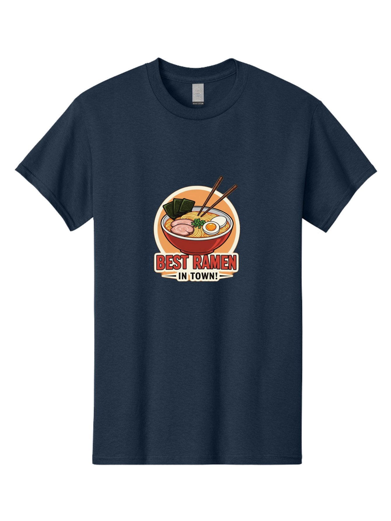 Best-Ramen Men'S Graphic Tee, 100% Cotton, Comfortable Casual Summer Wear, Machine Washable, Ramen Bowl, Noodles, Egg, Meat Slices, Seaweed, Chopsticks, Best Ramen, Foodie, Japanese Cuisine, Delicious Meal, Savory Flavors, Appetizing Dish Baa158 4