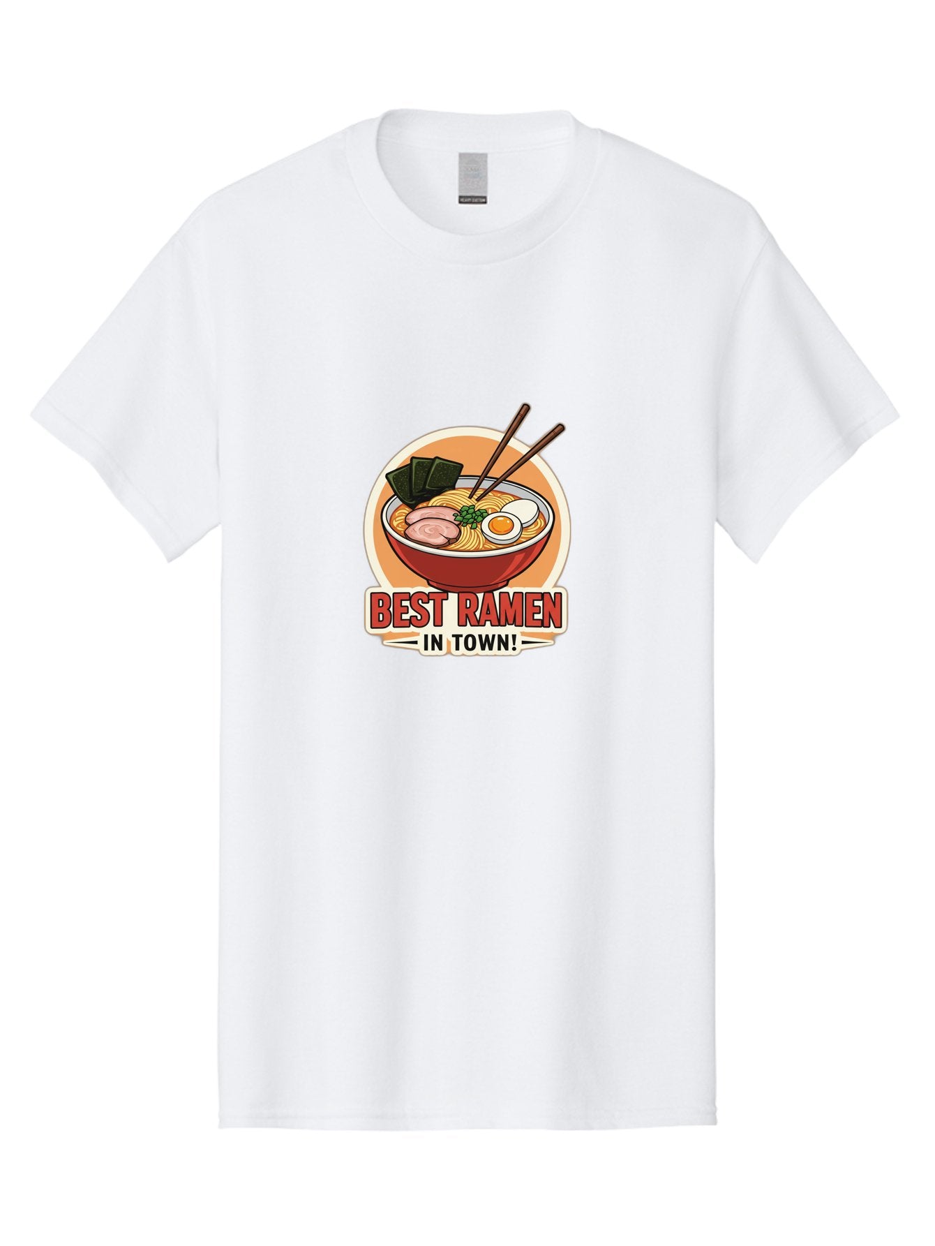Best-Ramen Men'S Graphic Tee, 100% Cotton, Comfortable Casual Summer Wear, Machine Washable, Ramen Bowl, Noodles, Egg, Meat Slices, Seaweed, Chopsticks, Best Ramen, Foodie, Japanese Cuisine, Delicious Meal, Savory Flavors, Appetizing Dish Baa158 3