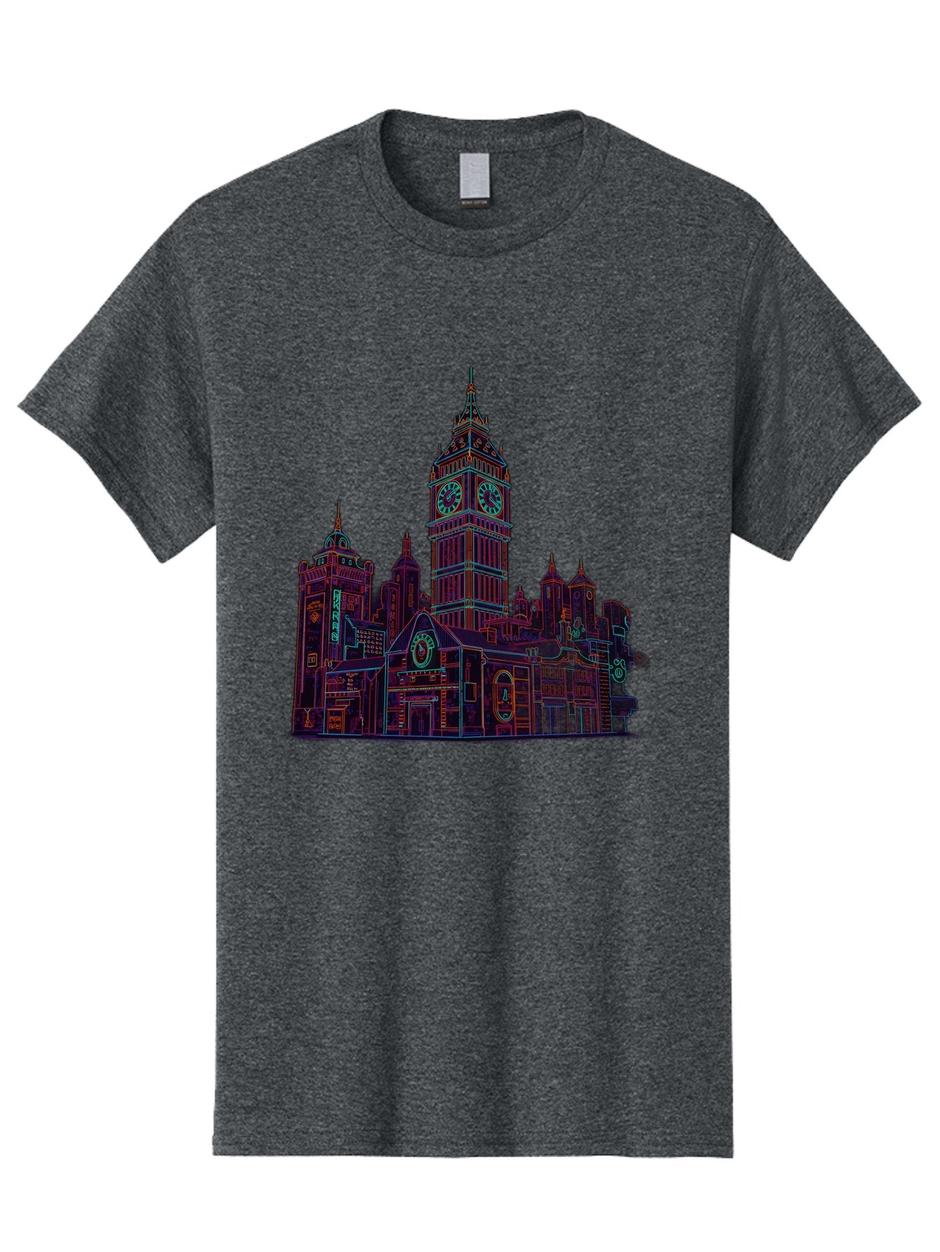 Big-Ben Men'S Graphic Tee, 100% Cotton, Comfortable Casual Summer Wear, Machine Washable, Big Ben, London Landmark, Clock Tower, Iconic Architecture, Gothic Style, Historic Building, Tourist Attraction, Cityscape, Urban Scene, Famous Monument, Baa160 15