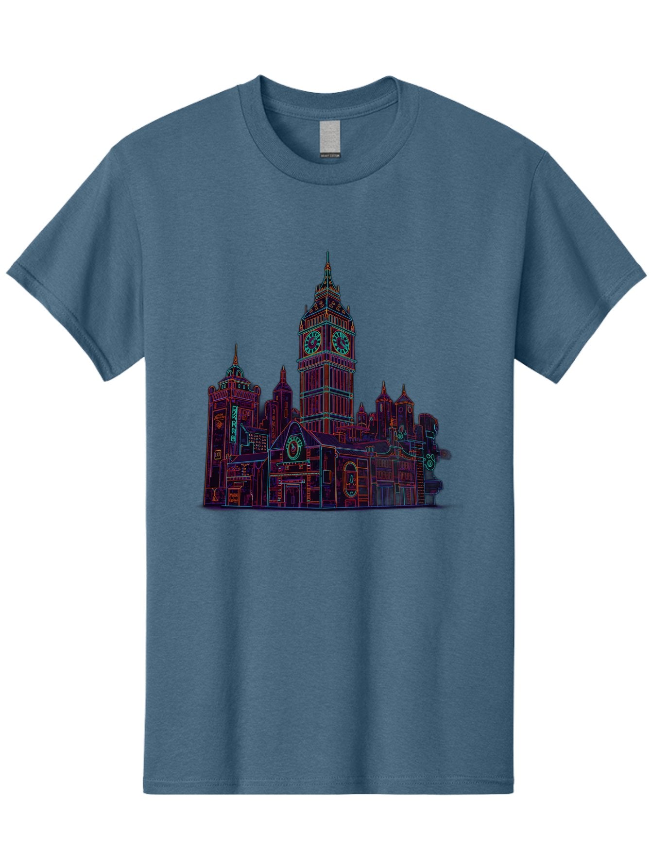 Big-Ben Men'S Graphic Tee, 100% Cotton, Comfortable Casual Summer Wear, Machine Washable, Big Ben, London Landmark, Clock Tower, Iconic Architecture, Gothic Style, Historic Building, Tourist Attraction, Cityscape, Urban Scene, Famous Monument, Baa160 4