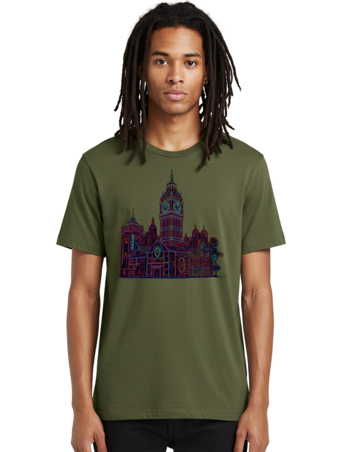 Big-Ben Men'S Graphic Tee, 100% Cotton, Comfortable Casual Summer Wear, Machine Washable, Big Ben, London Landmark, Clock Tower, Iconic Architecture, Gothic Style, Historic Building, Tourist Attraction, Cityscape, Urban Scene, Famous Monument, Baa160 21