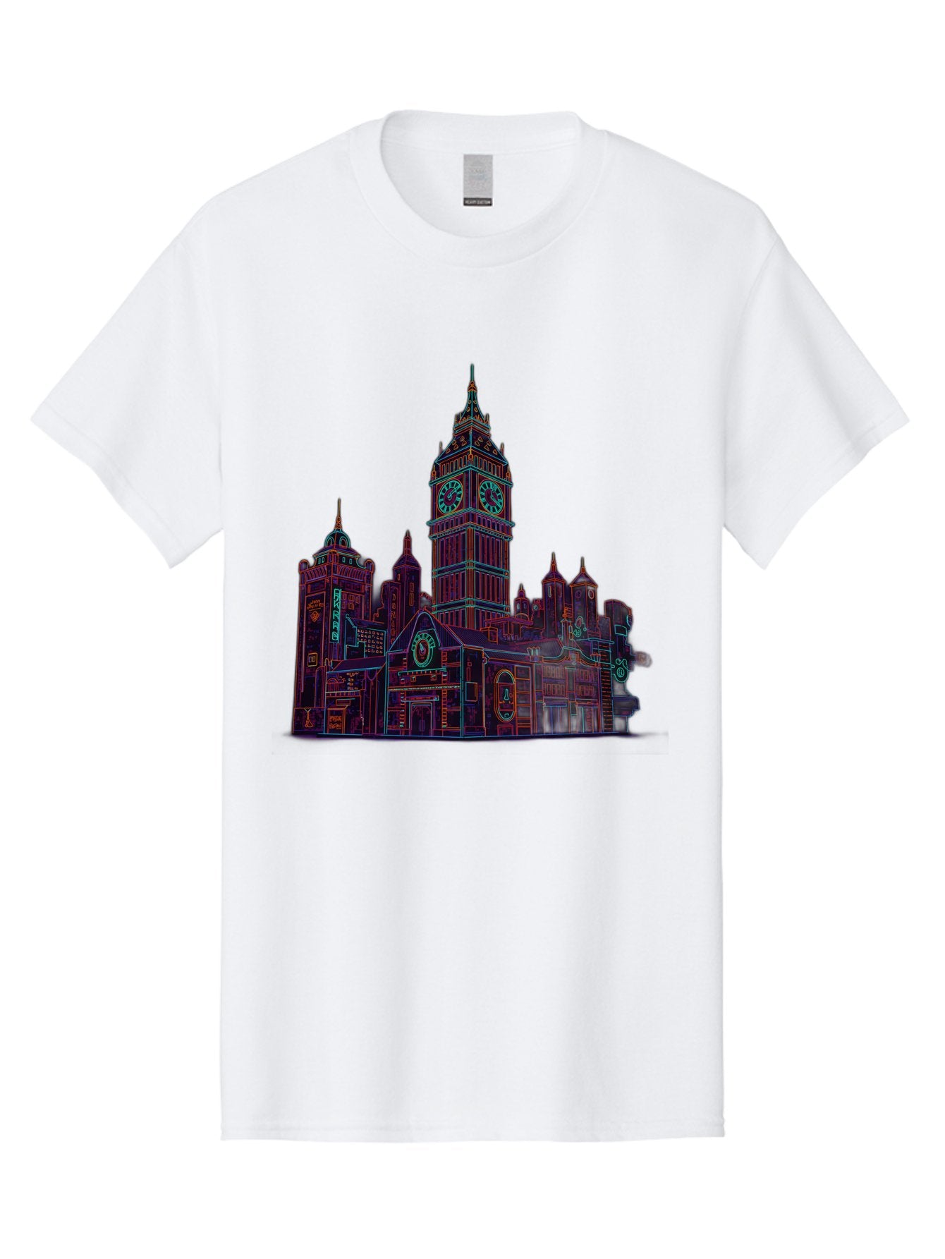 Big-Ben Men'S Graphic Tee, 100% Cotton, Comfortable Casual Summer Wear, Machine Washable, Big Ben, London Landmark, Clock Tower, Iconic Architecture, Gothic Style, Historic Building, Tourist Attraction, Cityscape, Urban Scene, Famous Monument, Baa160 10