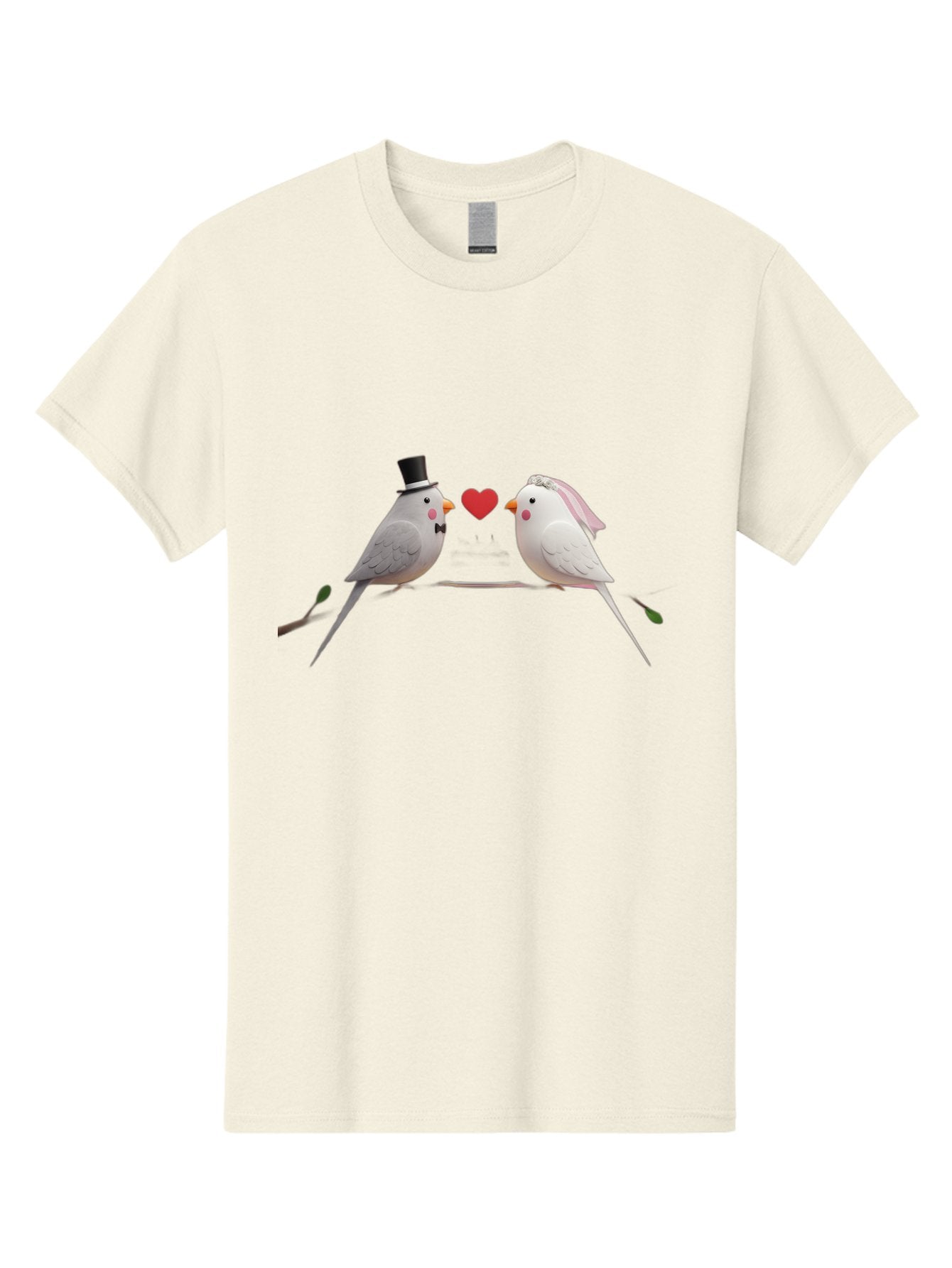 Birds-In-Love Men'S Graphic Tee, 100% Cotton, Comfortable Casual Summer Wear, Machine Washable, Paper Birds, Origami Art, Cute Couple, Wedding Theme, Love Heart, Wedding Decorations, Romantic Ambiance, Handmade Crafts, Valentines Day Gift Baa162 9