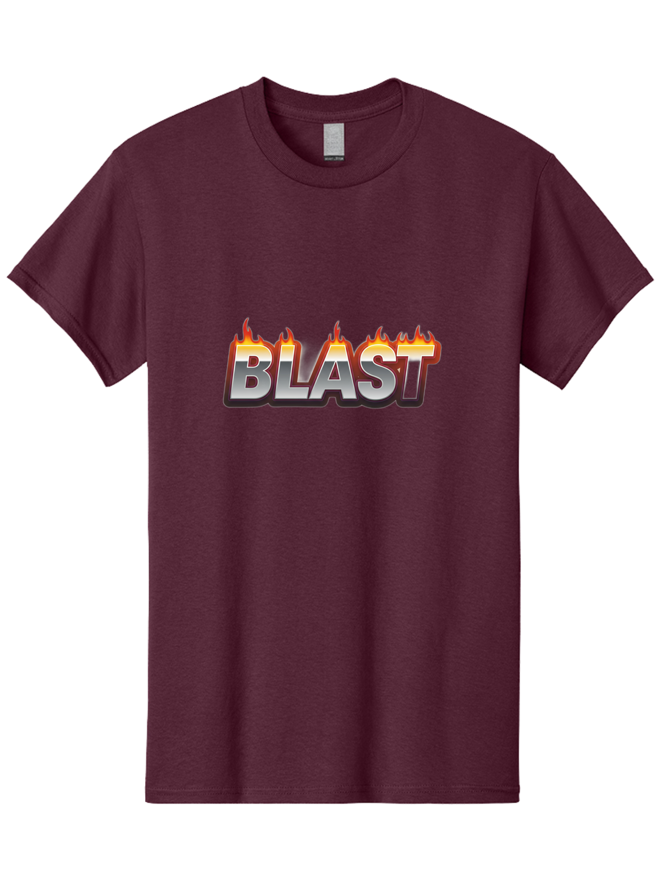 Blast Men'S Graphic Tee, 100% Cotton, Comfortable Casual Summer Wear, Machine Washable, Blast Text, Fire Flames, Bold Font, Silver Metallic, Red And Orange Hues, Intense Energy, Fiery Effect, Dramatic Typography, Explosive Design, Baa167 29