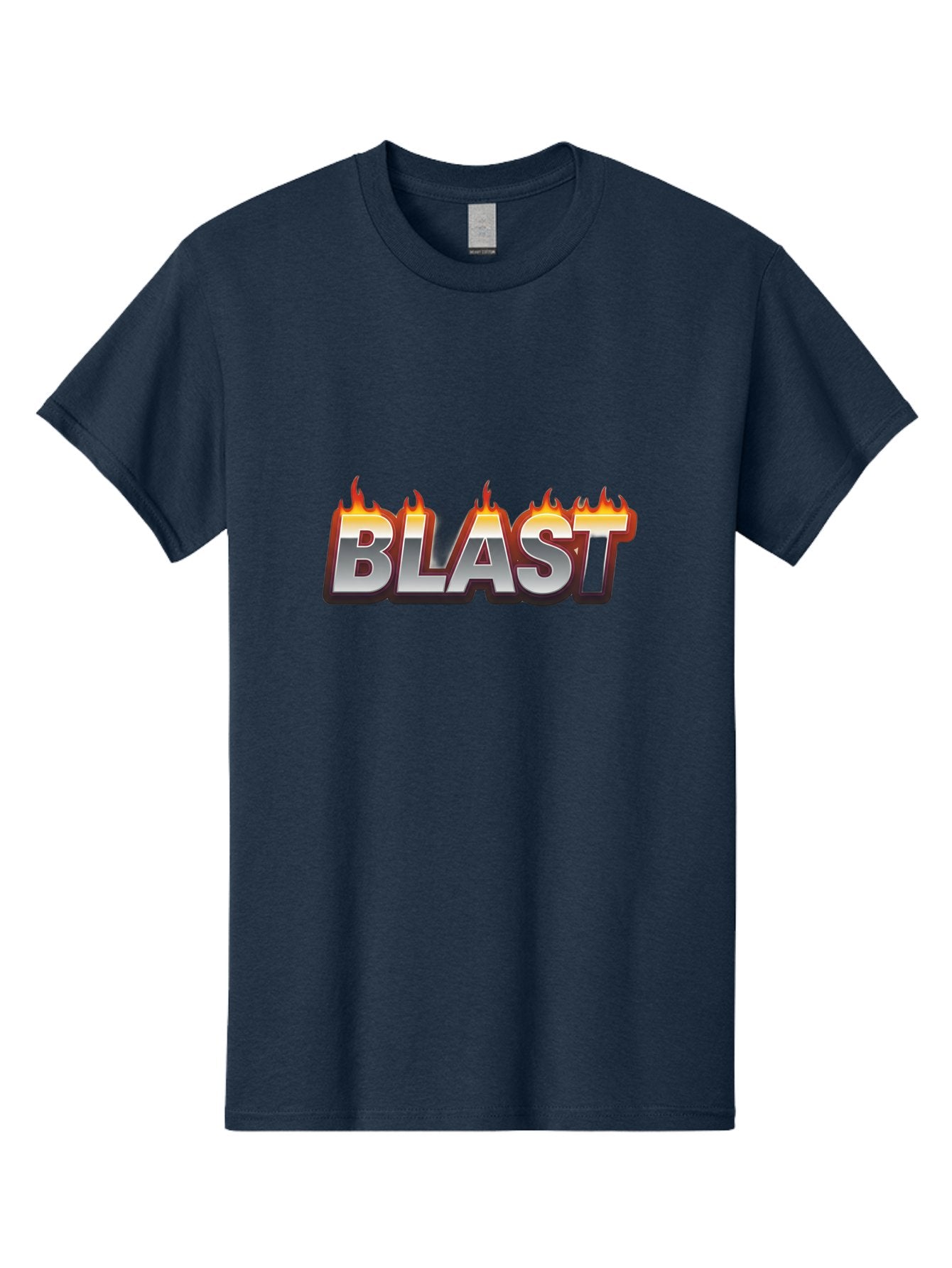 Blast Men'S Graphic Tee, 100% Cotton, Comfortable Casual Summer Wear, Machine Washable, Blast Text, Fire Flames, Bold Font, Silver Metallic, Red And Orange Hues, Intense Energy, Fiery Effect, Dramatic Typography, Explosive Design, Baa167 15