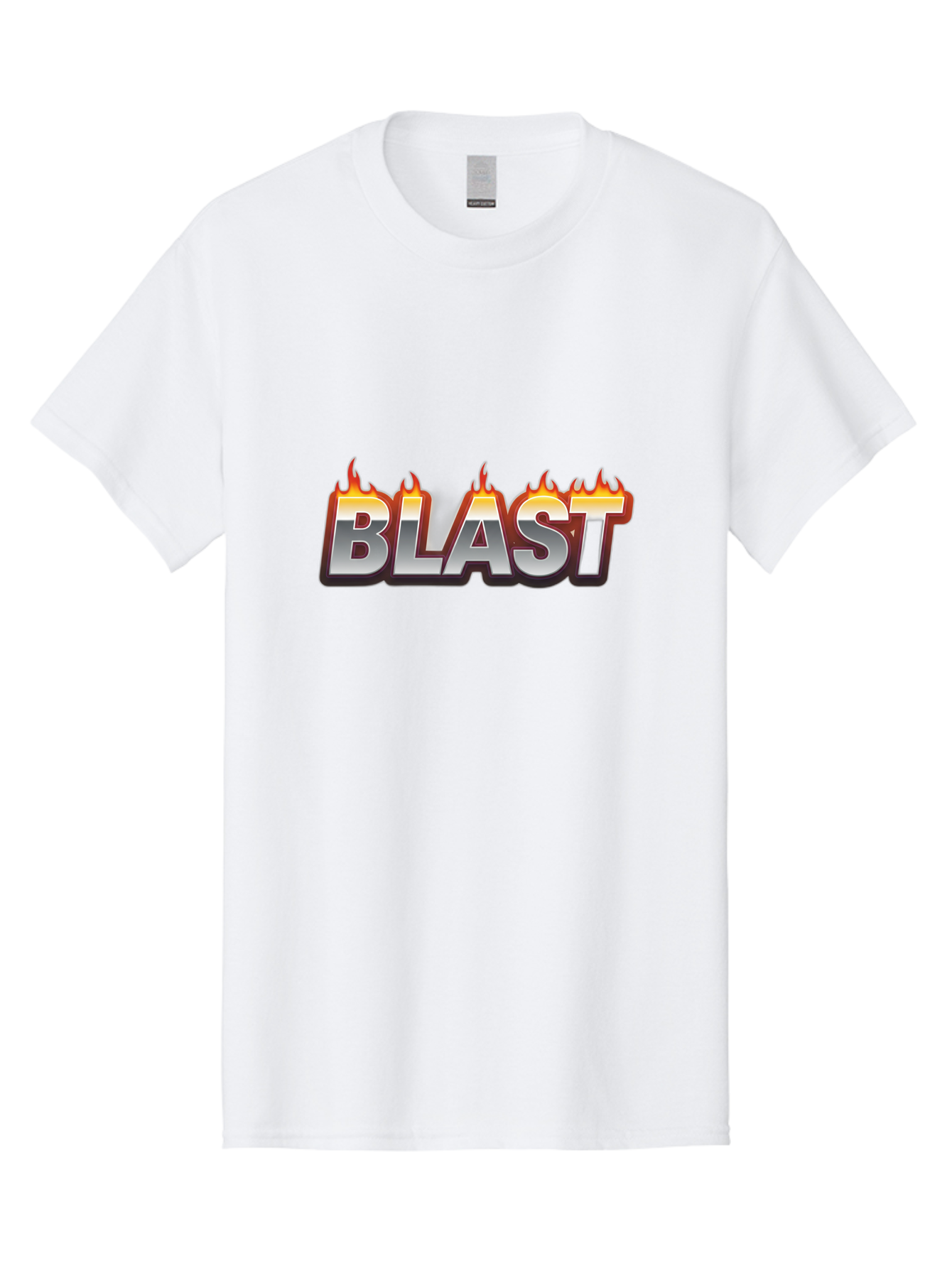 Blast Men'S Graphic Tee, 100% Cotton, Comfortable Casual Summer Wear, Machine Washable, Blast Text, Fire Flames, Bold Font, Silver Metallic, Red And Orange Hues, Intense Energy, Fiery Effect, Dramatic Typography, Explosive Design, Baa167 13