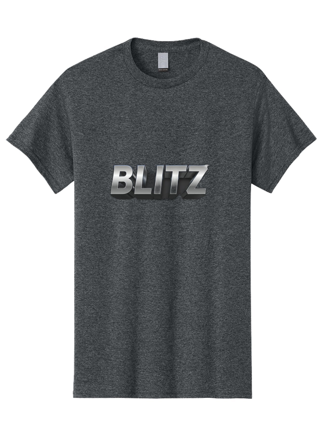 Blitz Men'S Graphic Tee, 100% Cotton, Comfortable Casual Summer Wear, Machine Washable, Silver Metallic Text, 3D Effect, High Energy, Bold Typography, Modern Design, Intense, Dynamic, Futuristic Style Baa168 12