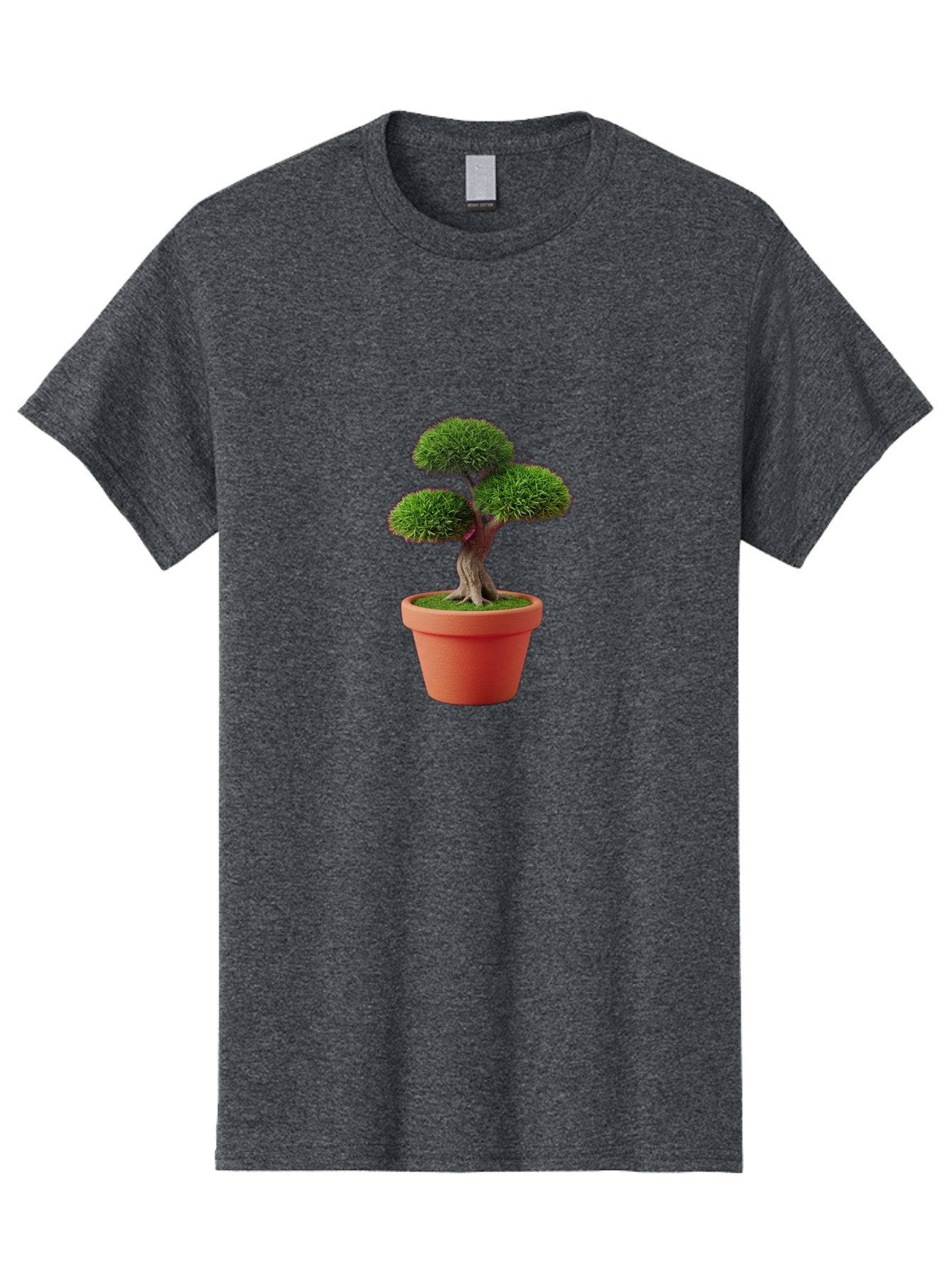 Bonsai-Tree Men'S Graphic Tee, 100% Cotton, Comfortable Casual Summer Wear, Machine Washable, Bonsai Tree, Potted Plant, Small Tree, Terracotta Pot, Twisted Trunk, Lush Foliage, Greenery, Decorative Plant, Indoor Gardening, Zen Garden, Baa180 14