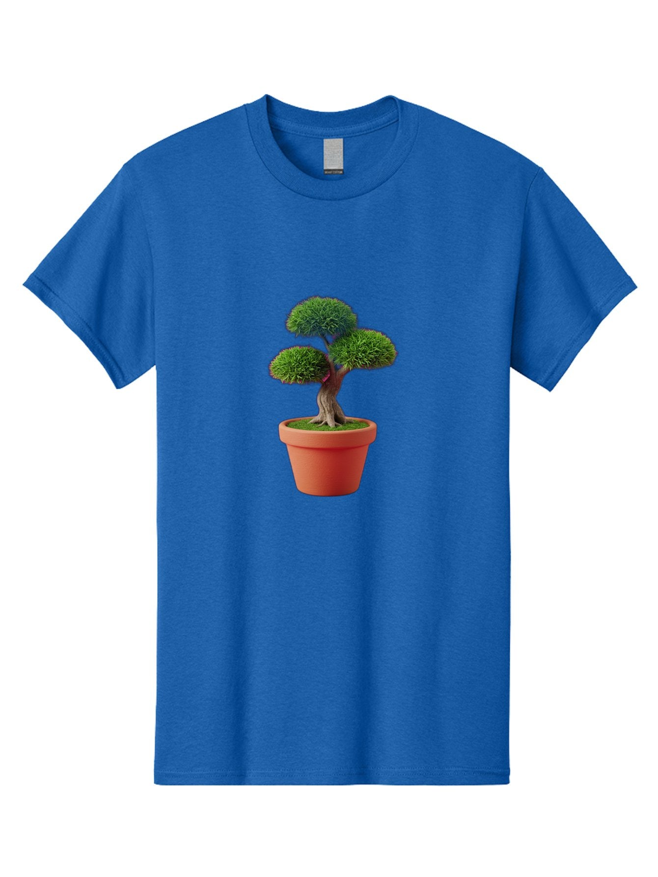 Bonsai-Tree Men'S Graphic Tee, 100% Cotton, Comfortable Casual Summer Wear, Machine Washable, Bonsai Tree, Potted Plant, Small Tree, Terracotta Pot, Twisted Trunk, Lush Foliage, Greenery, Decorative Plant, Indoor Gardening, Zen Garden, Baa180 15