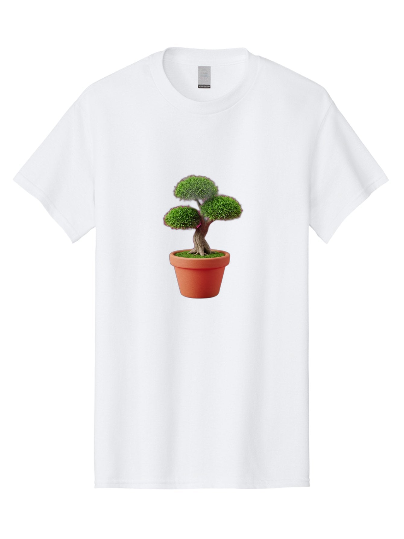 Bonsai-Tree Men'S Graphic Tee, 100% Cotton, Comfortable Casual Summer Wear, Machine Washable, Bonsai Tree, Potted Plant, Small Tree, Terracotta Pot, Twisted Trunk, Lush Foliage, Greenery, Decorative Plant, Indoor Gardening, Zen Garden, Baa180 8