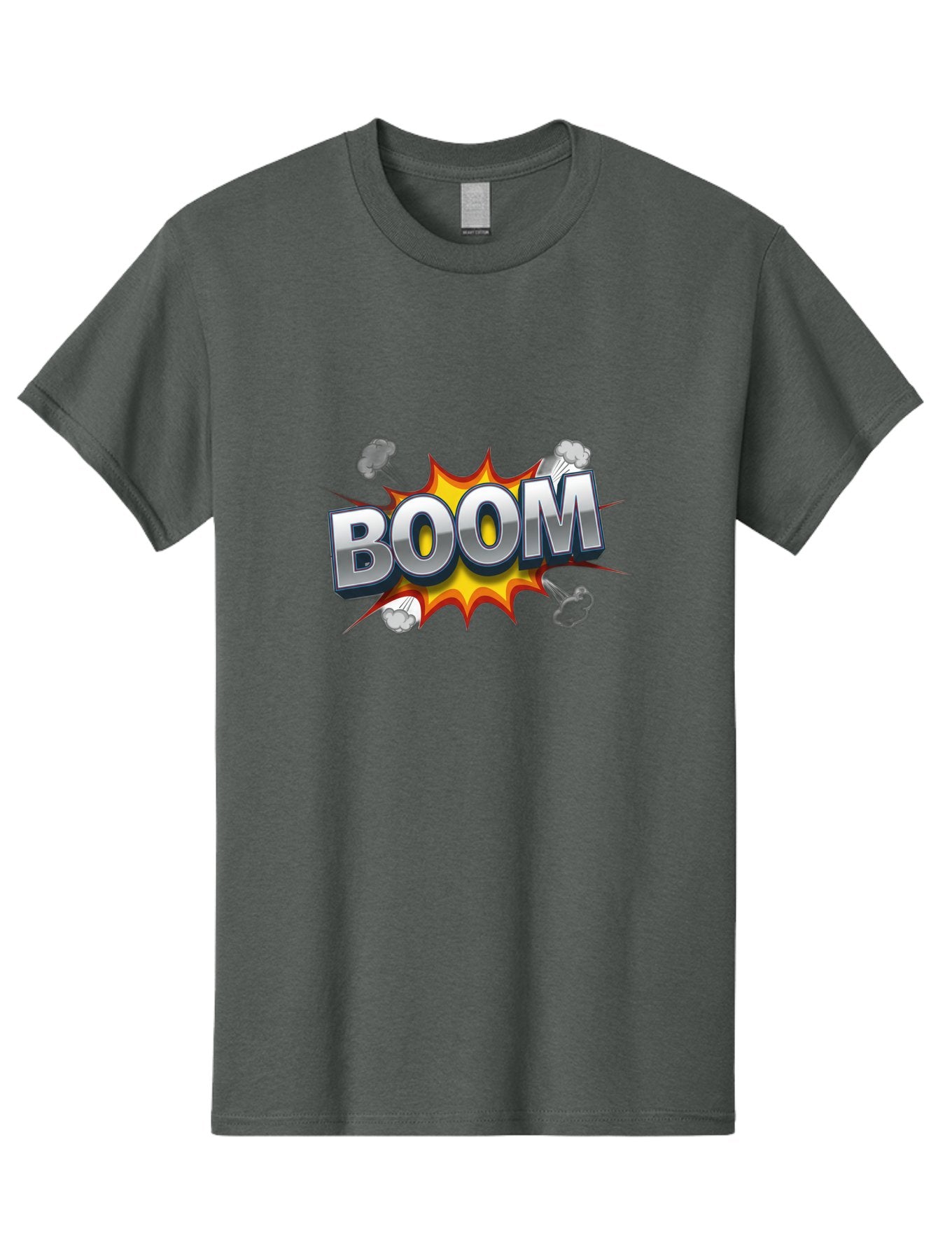 Boom-Comic-Explosion Men'S Graphic Tee, 100% Cotton, Comfortable Casual Summer Wear, Machine Washable, Comic Book Explosion, Boom Text, Cartoon Effect, Explosive Energy, Dynamic Action, Vibrant Colors, Energetic Impact, Comic Style, Baa181 9