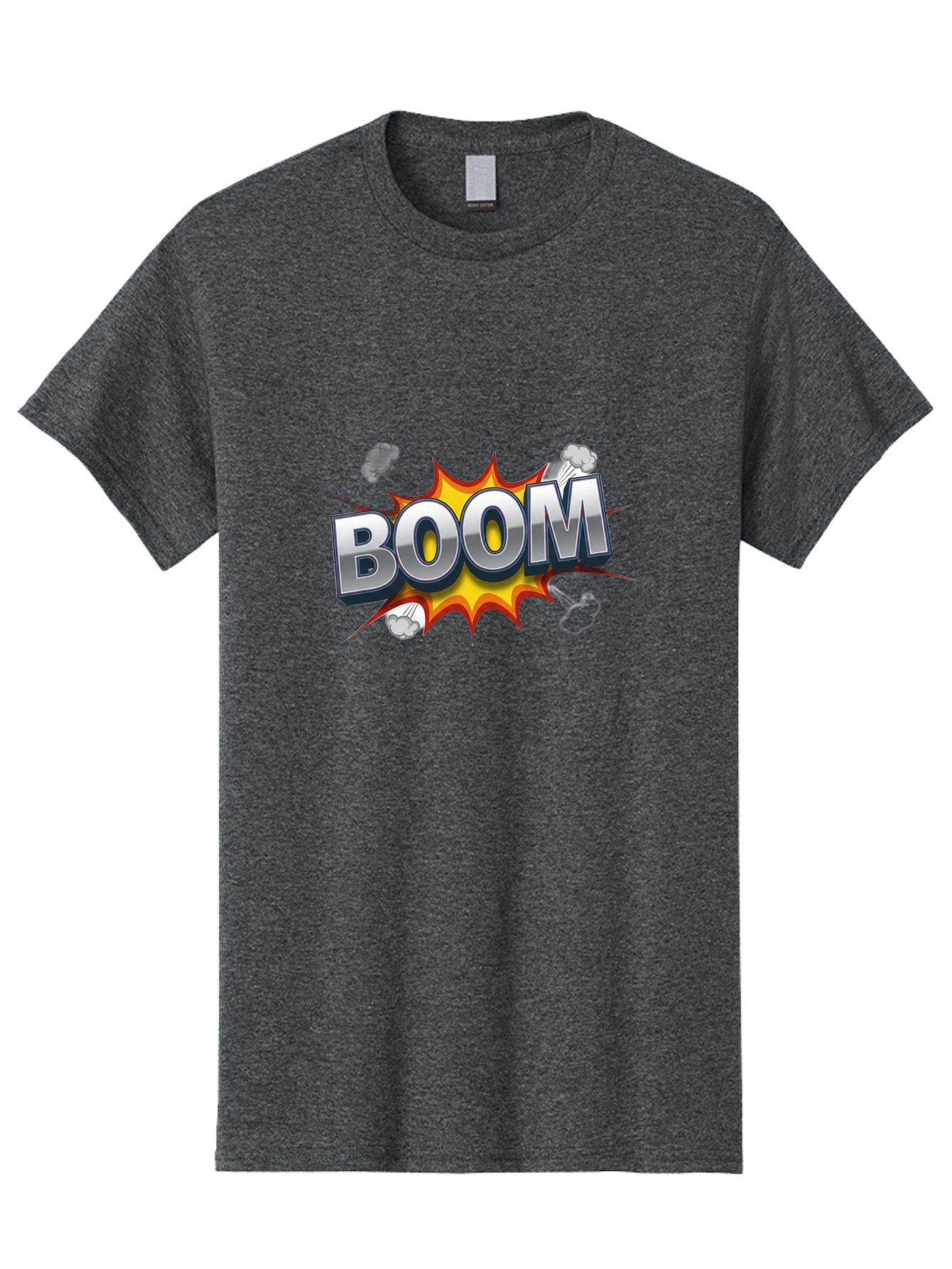 Boom-Comic-Explosion Men'S Graphic Tee, 100% Cotton, Comfortable Casual Summer Wear, Machine Washable, Comic Book Explosion, Boom Text, Cartoon Effect, Explosive Energy, Dynamic Action, Vibrant Colors, Energetic Impact, Comic Style, Baa181 13
