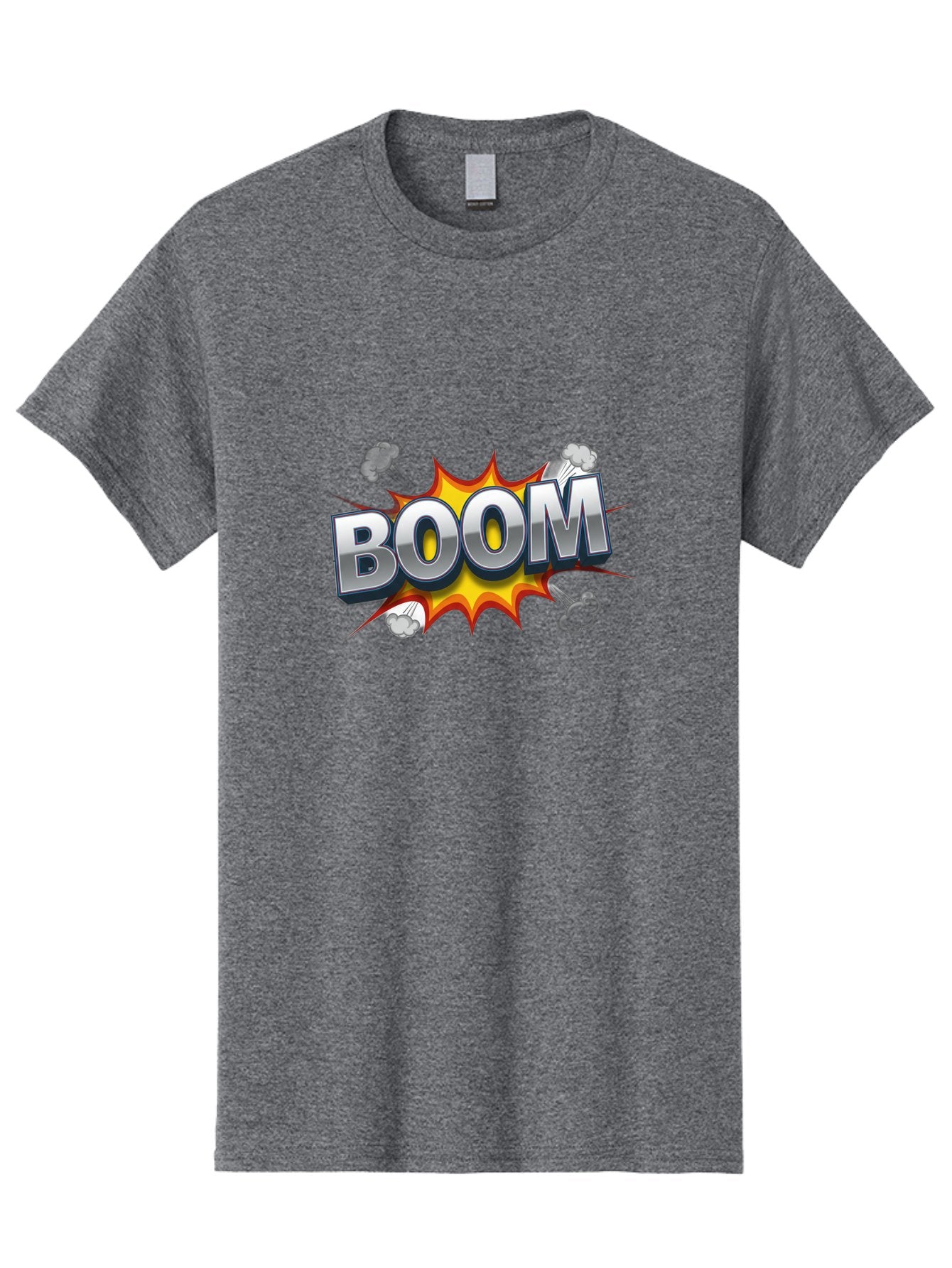 Boom-Comic-Explosion Men'S Graphic Tee, 100% Cotton, Comfortable Casual Summer Wear, Machine Washable, Comic Book Explosion, Boom Text, Cartoon Effect, Explosive Energy, Dynamic Action, Vibrant Colors, Energetic Impact, Comic Style, Baa181 10