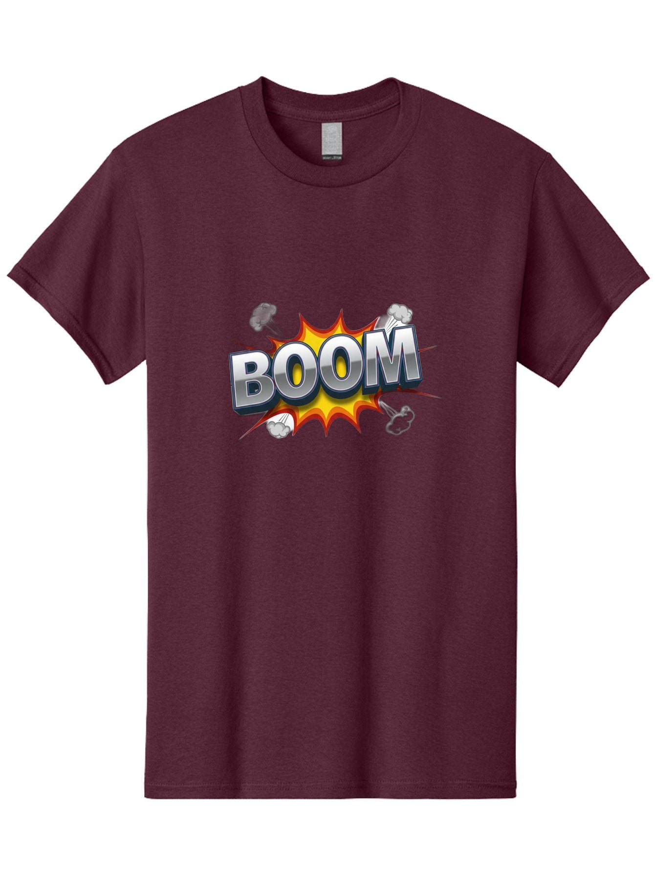 Boom-Comic-Explosion Men'S Graphic Tee, 100% Cotton, Comfortable Casual Summer Wear, Machine Washable, Comic Book Explosion, Boom Text, Cartoon Effect, Explosive Energy, Dynamic Action, Vibrant Colors, Energetic Impact, Comic Style, Baa181 14