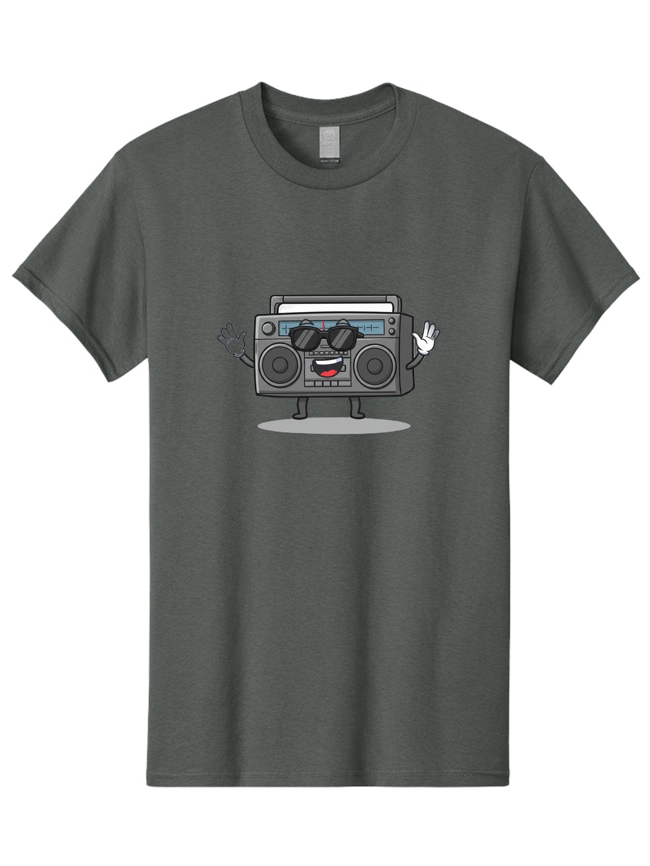 Boombox-1 Men'S Graphic Tee, 100% Cotton, Comfortable Casual Summer Wear, Machine Washable, Cartoon Boombox, Retro Boombox, Cool Boombox, Sunglasses, Friendly Character, Playful Vibe, Music Lover, Fun Character, Vintage Boombox, Baa182 15