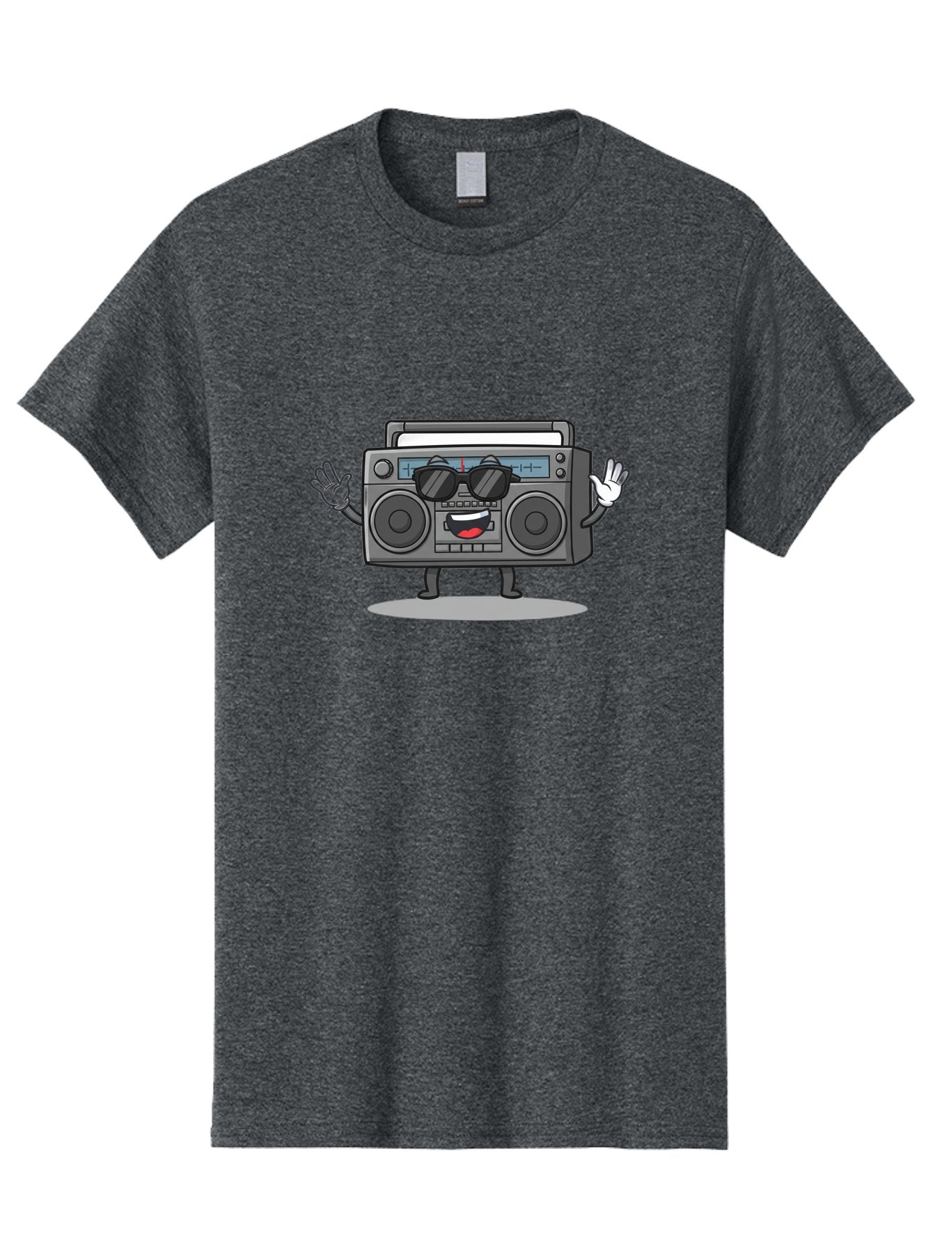 Boombox-1 Men'S Graphic Tee, 100% Cotton, Comfortable Casual Summer Wear, Machine Washable, Cartoon Boombox, Retro Boombox, Cool Boombox, Sunglasses, Friendly Character, Playful Vibe, Music Lover, Fun Character, Vintage Boombox, Baa182 9