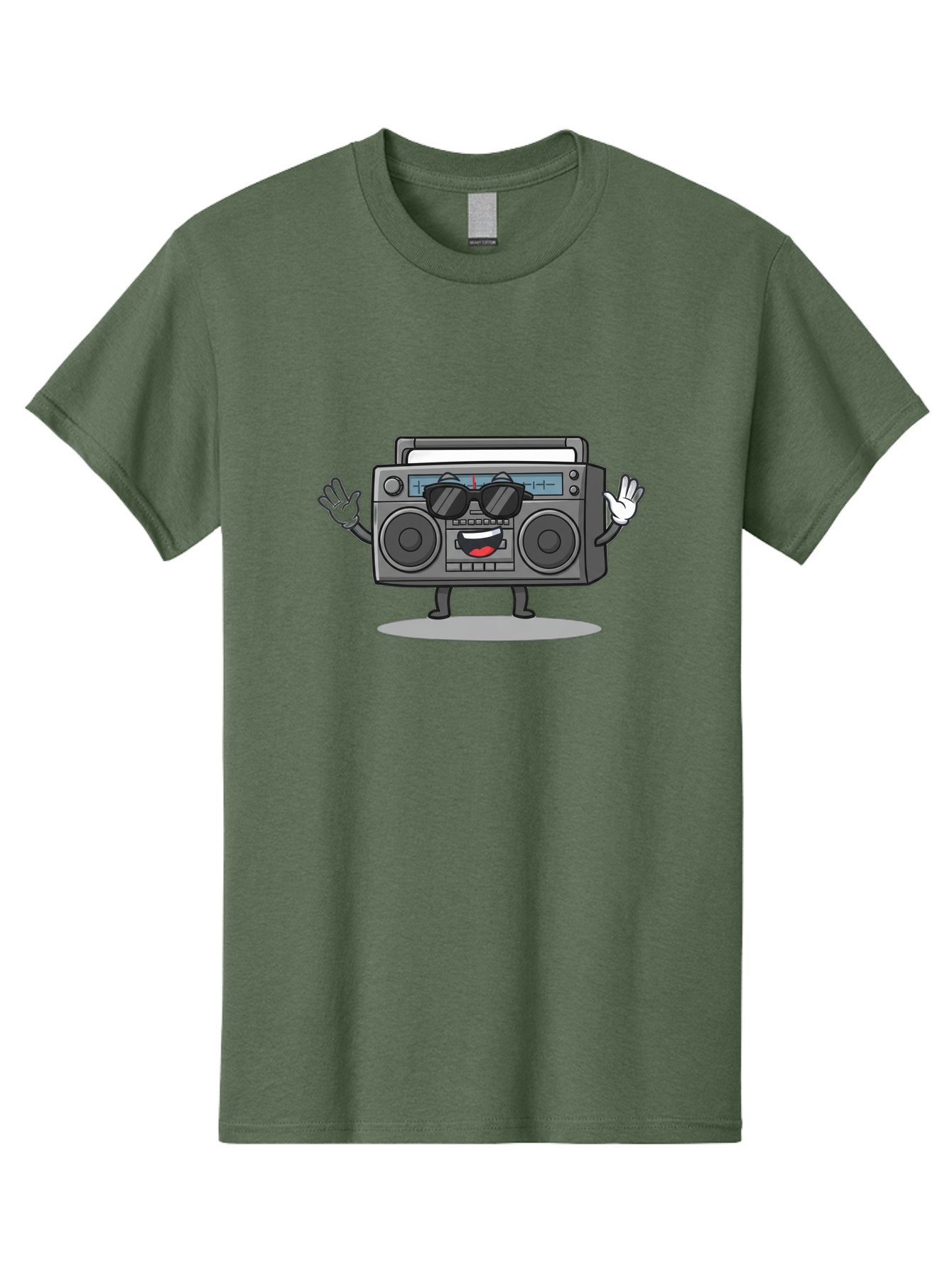 Boombox-1 Men'S Graphic Tee, 100% Cotton, Comfortable Casual Summer Wear, Machine Washable, Cartoon Boombox, Retro Boombox, Cool Boombox, Sunglasses, Friendly Character, Playful Vibe, Music Lover, Fun Character, Vintage Boombox, Baa182 14