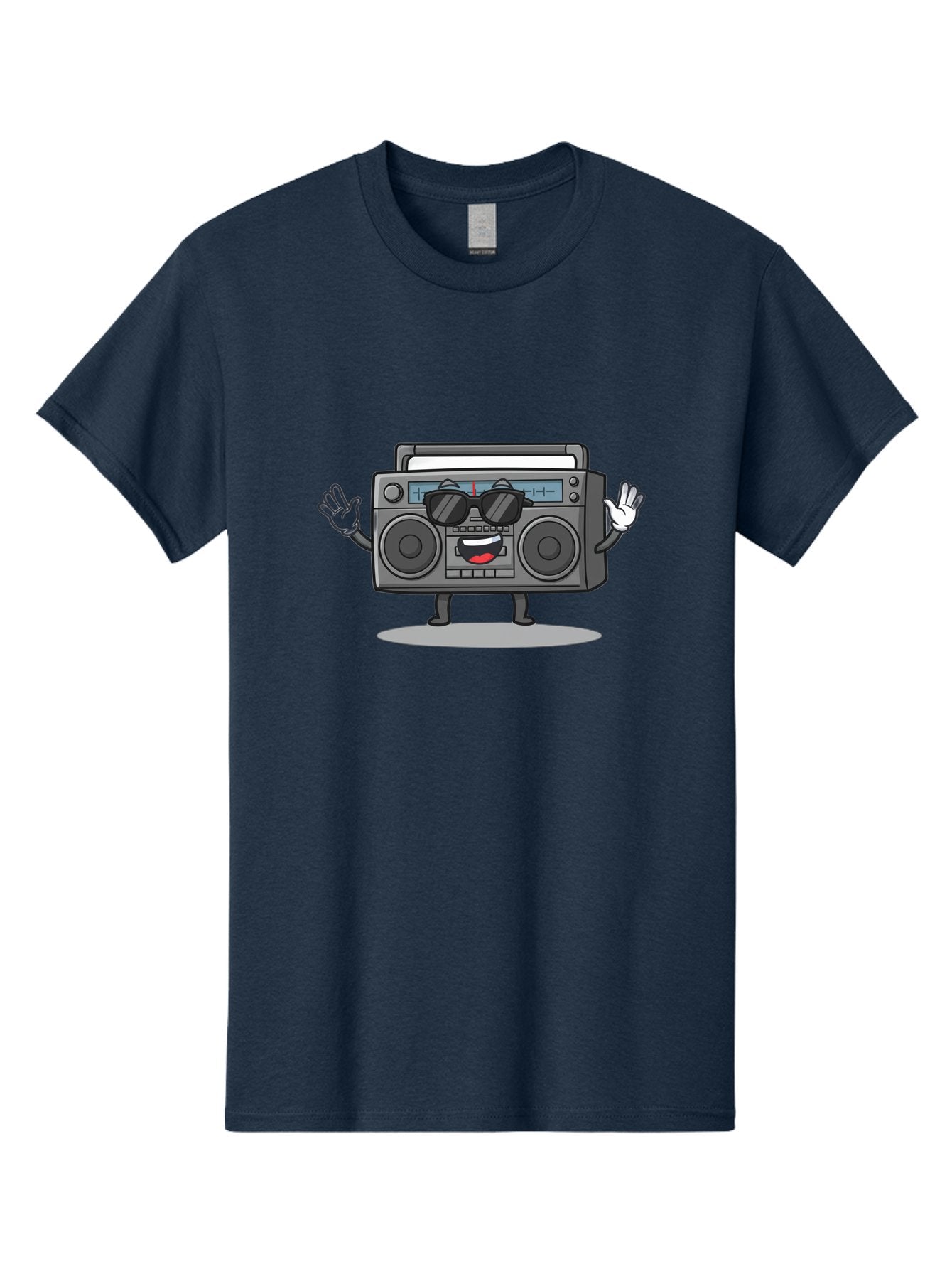 Boombox-1 Men'S Graphic Tee, 100% Cotton, Comfortable Casual Summer Wear, Machine Washable, Cartoon Boombox, Retro Boombox, Cool Boombox, Sunglasses, Friendly Character, Playful Vibe, Music Lover, Fun Character, Vintage Boombox, Baa182 10
