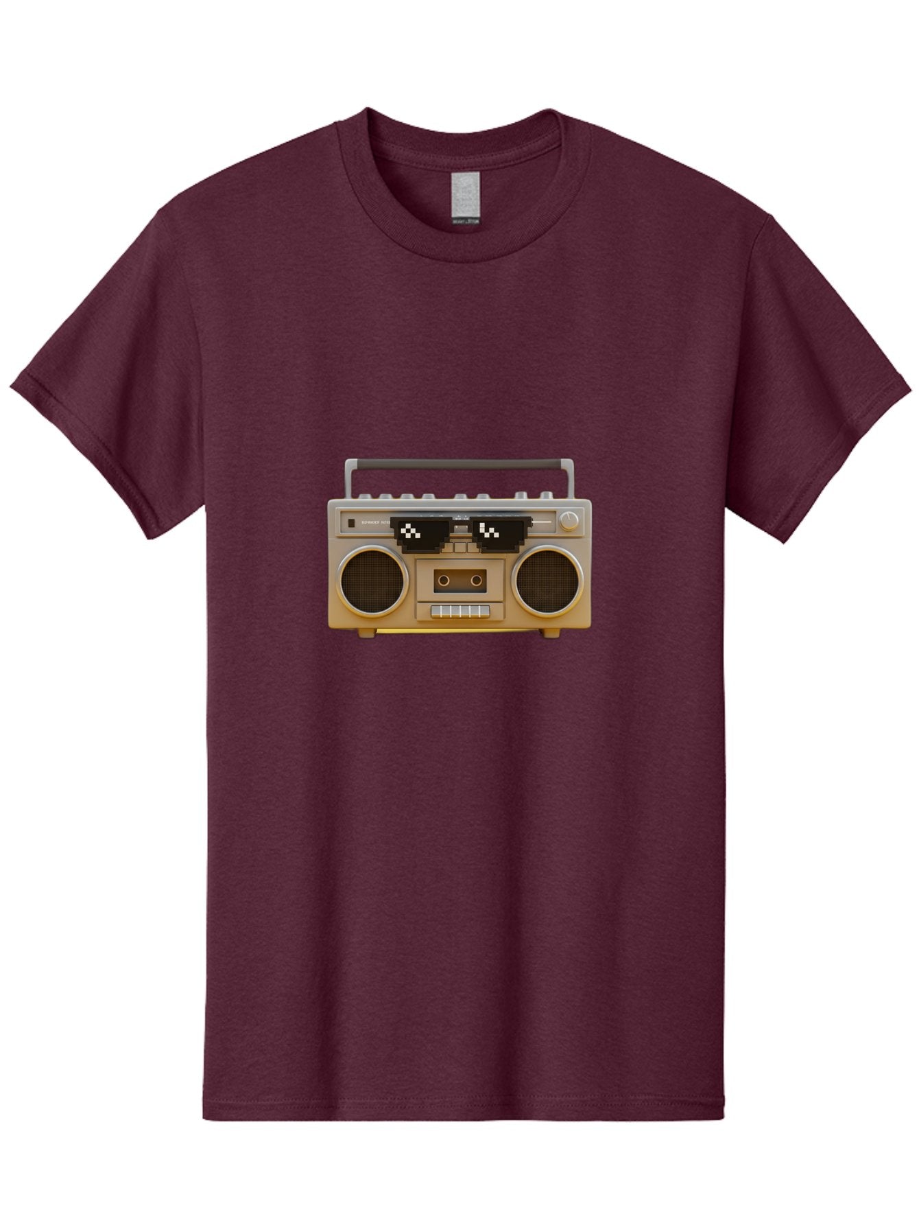 Boombox-2 Men'S Graphic Tee, 100% Cotton, Comfortable Casual Summer Wear, Machine Washable, Retro Boombox, Cassette Player, 80S Music, Vintage Electronics, Portable Music Player, Nostalgic Tech, Pixel Art, Cassette Tape Baa183 8