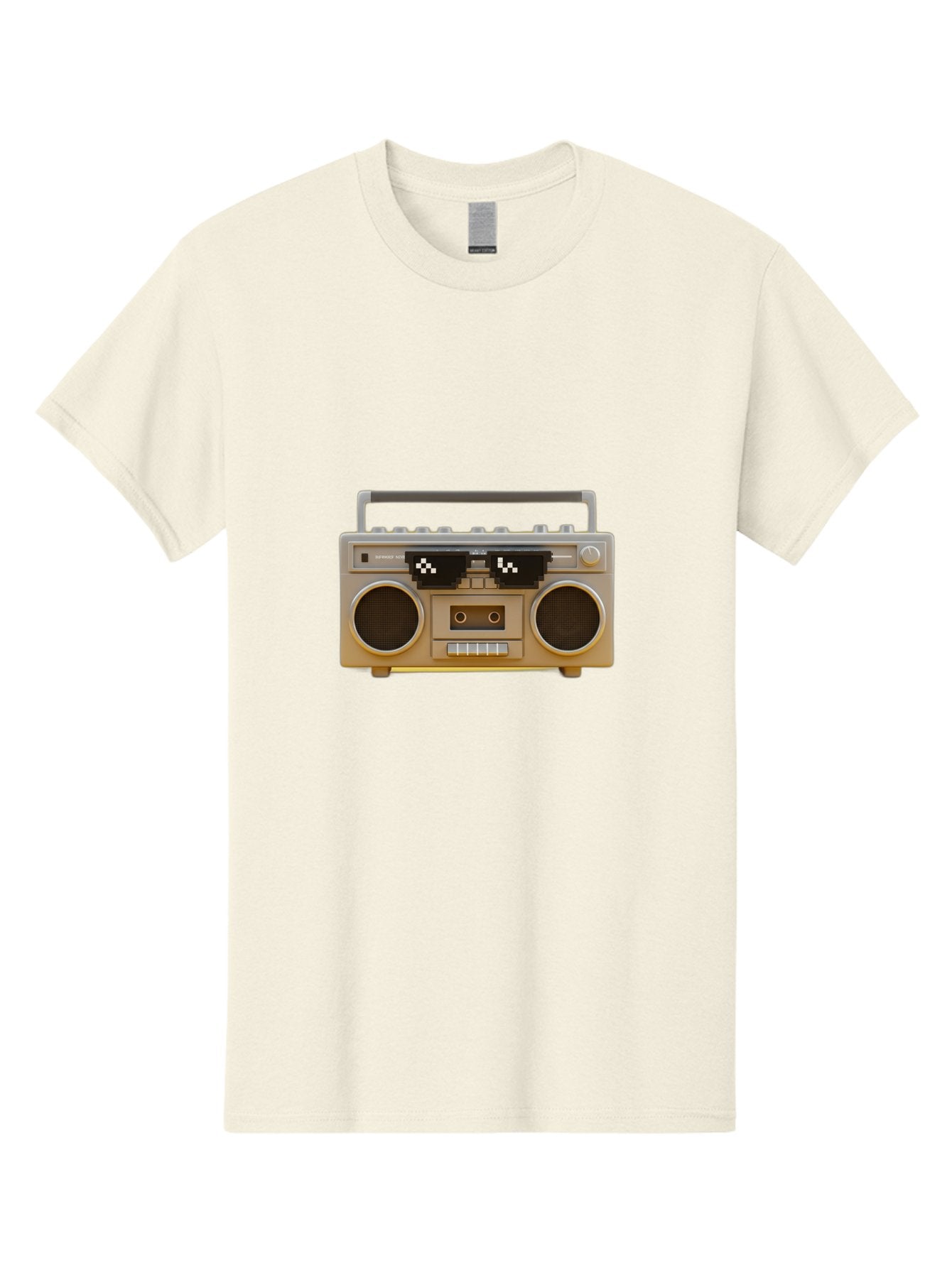 Boombox-2 Men'S Graphic Tee, 100% Cotton, Comfortable Casual Summer Wear, Machine Washable, Retro Boombox, Cassette Player, 80S Music, Vintage Electronics, Portable Music Player, Nostalgic Tech, Pixel Art, Cassette Tape Baa183