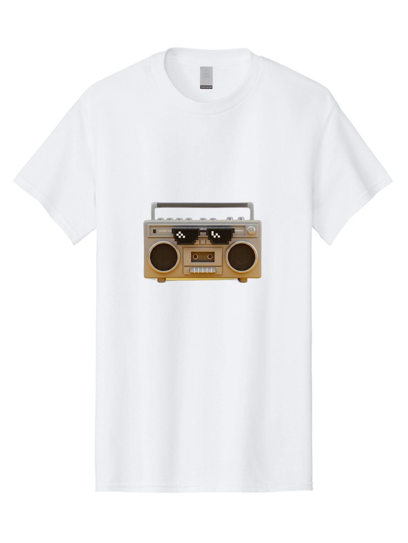 Boombox-2 Men'S Graphic Tee, 100% Cotton, Comfortable Casual Summer Wear, Machine Washable, Retro Boombox, Cassette Player, 80S Music, Vintage Electronics, Portable Music Player, Nostalgic Tech, Pixel Art, Cassette Tape Baa183 3