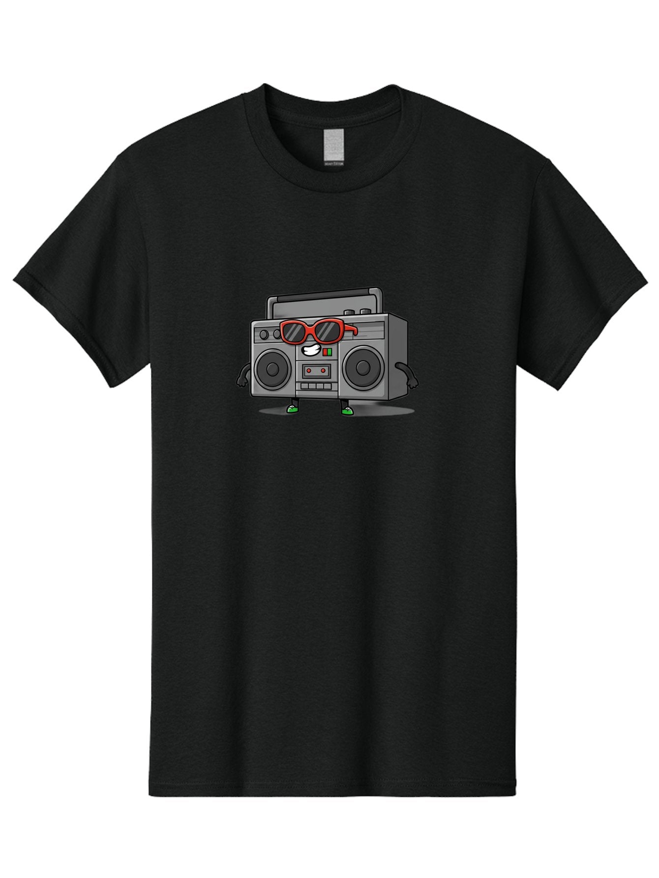 Boombox-6 Men'S Graphic Tee, 100% Cotton, Comfortable Casual Summer Wear, Machine Washable, Cartoon Boombox, Sunglasses, Retro Style, Music Lover, Fun Character, Cassette Player, Animated Electronics, Nostalgic Vibe, Playful Design, Baa187 3