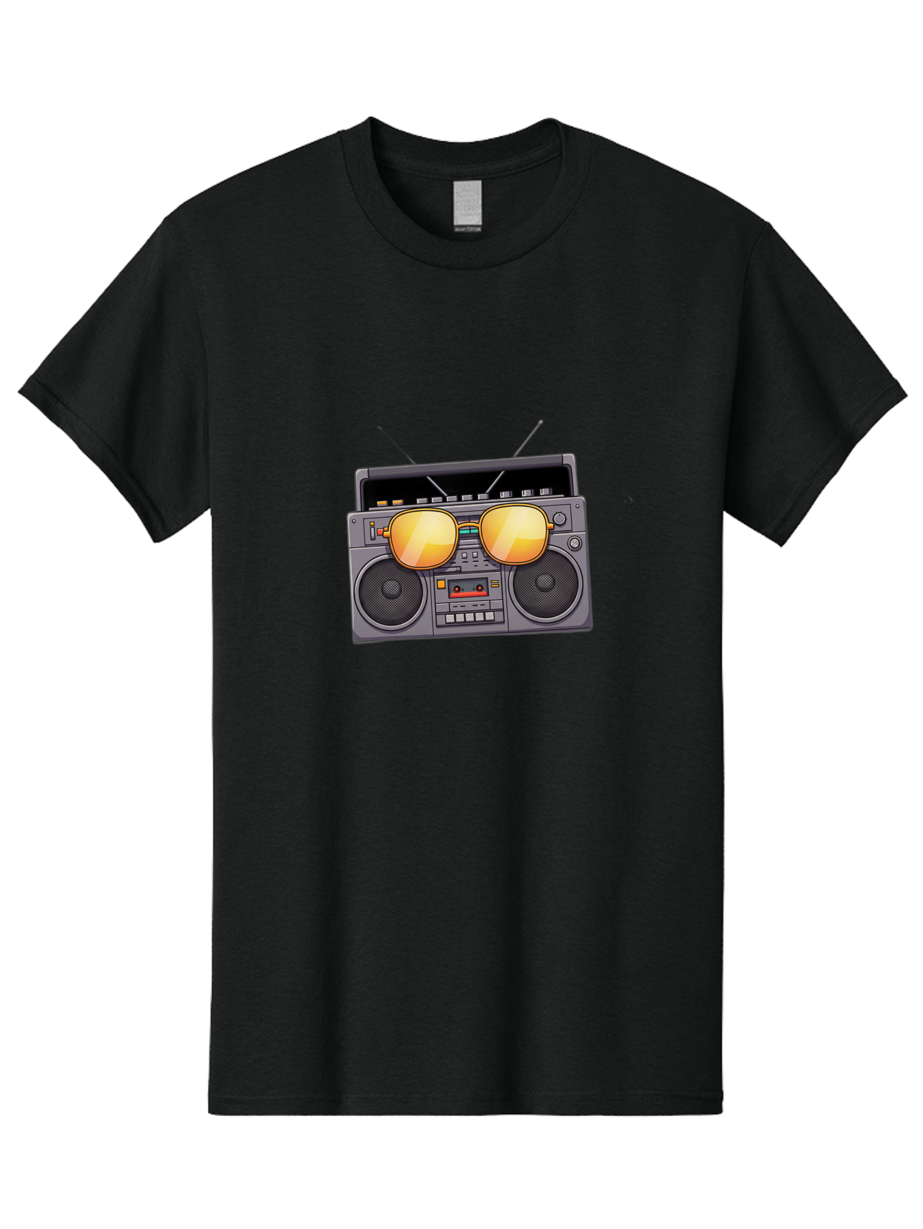 Boombox-Sunglasses Men'S Graphic Tee, 100% Cotton, Comfortable Casual Summer Wear, Machine Washable, Retro Boombox, Vintage Style, Sunglasses, Cassette Player, Old School Music, Nostalgic Vibe, Cool Accessories, Funky Graphics Baa193 13