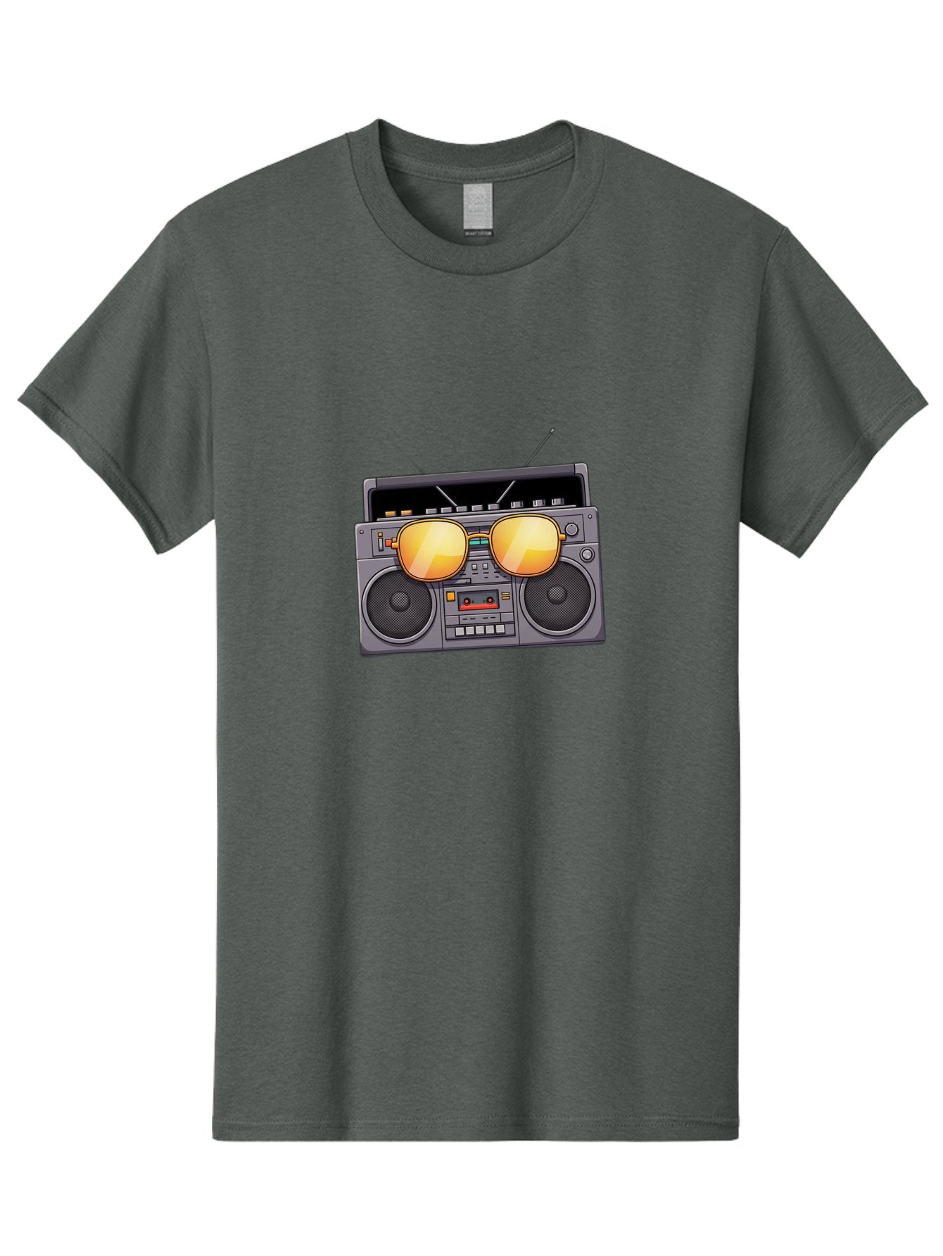 Boombox-Sunglasses Men'S Graphic Tee, 100% Cotton, Comfortable Casual Summer Wear, Machine Washable, Retro Boombox, Vintage Style, Sunglasses, Cassette Player, Old School Music, Nostalgic Vibe, Cool Accessories, Funky Graphics Baa193 11