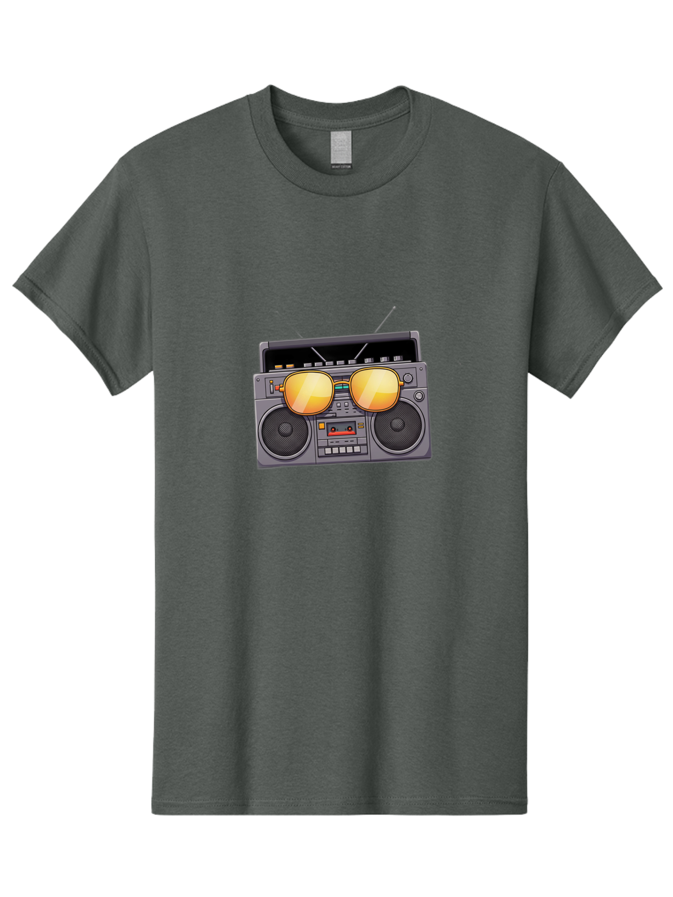 Boombox-Sunglasses Men'S Graphic Tee, 100% Cotton, Comfortable Casual Summer Wear, Machine Washable, Retro Boombox, Vintage Style, Sunglasses, Cassette Player, Old School Music, Nostalgic Vibe, Cool Accessories, Funky Graphics Baa193 7