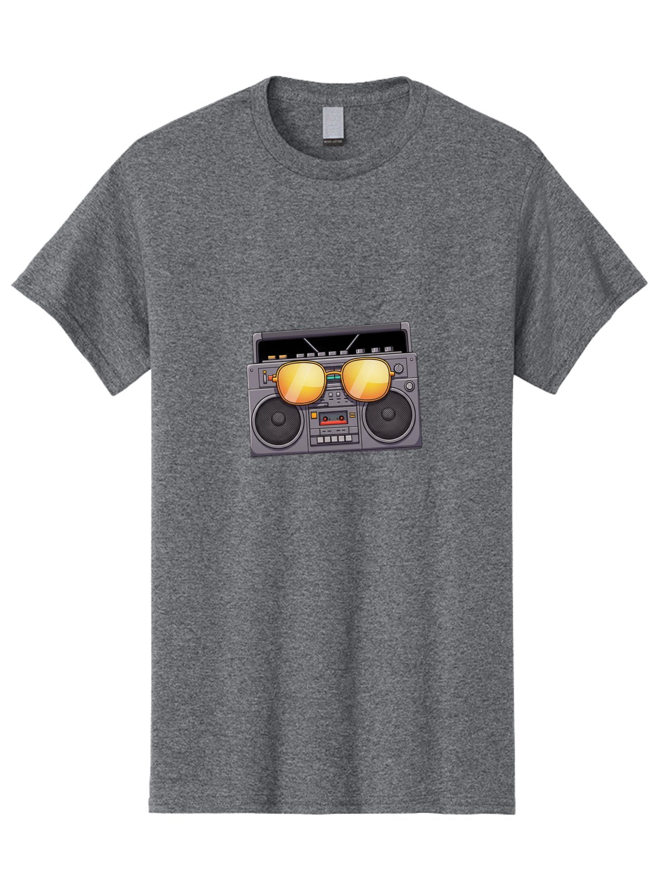 Boombox-Sunglasses Men'S Graphic Tee, 100% Cotton, Comfortable Casual Summer Wear, Machine Washable, Retro Boombox, Vintage Style, Sunglasses, Cassette Player, Old School Music, Nostalgic Vibe, Cool Accessories, Funky Graphics Baa193 8