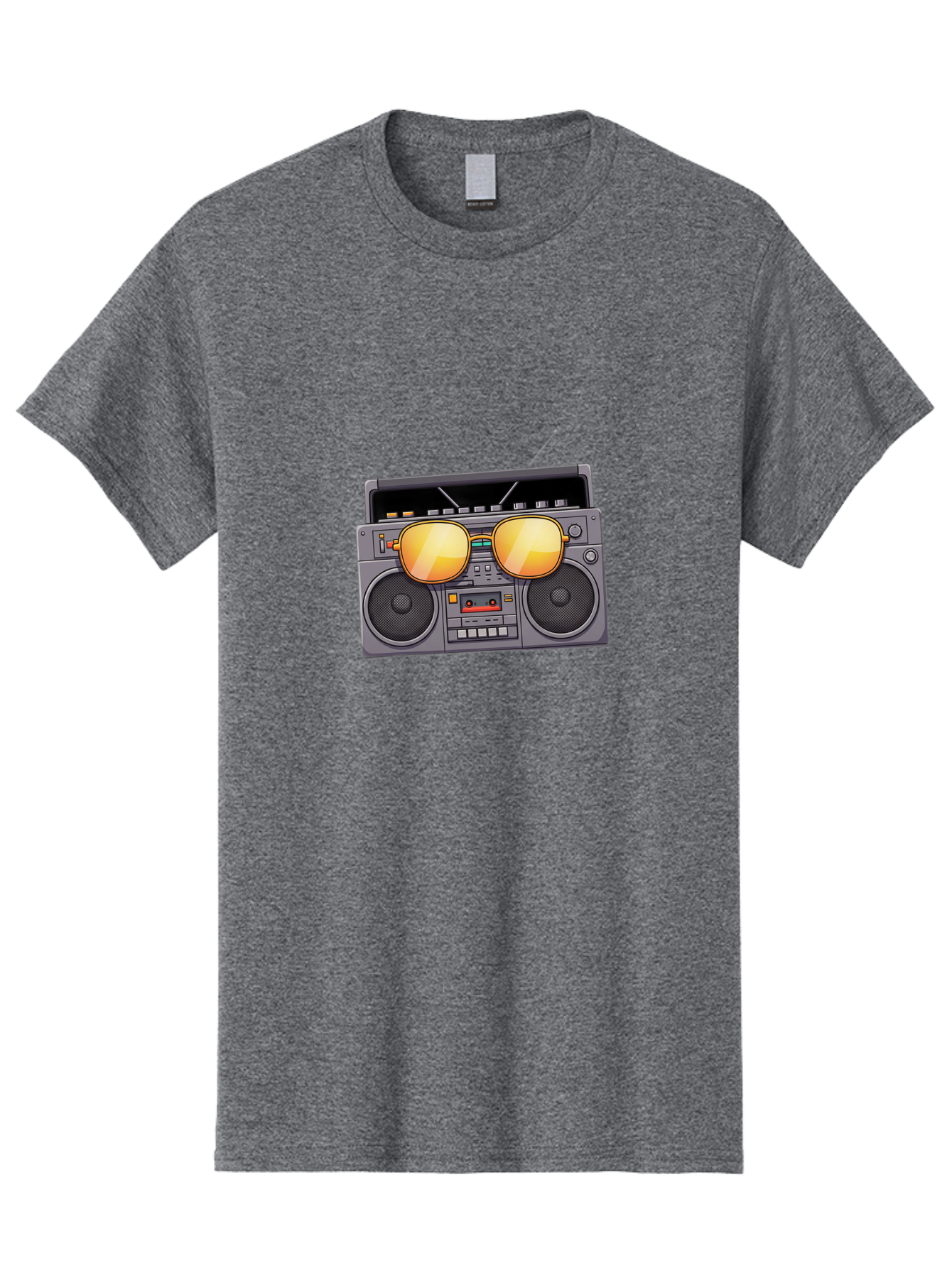 Boombox-Sunglasses Men'S Graphic Tee, 100% Cotton, Comfortable Casual Summer Wear, Machine Washable, Retro Boombox, Vintage Style, Sunglasses, Cassette Player, Old School Music, Nostalgic Vibe, Cool Accessories, Funky Graphics Baa193 11