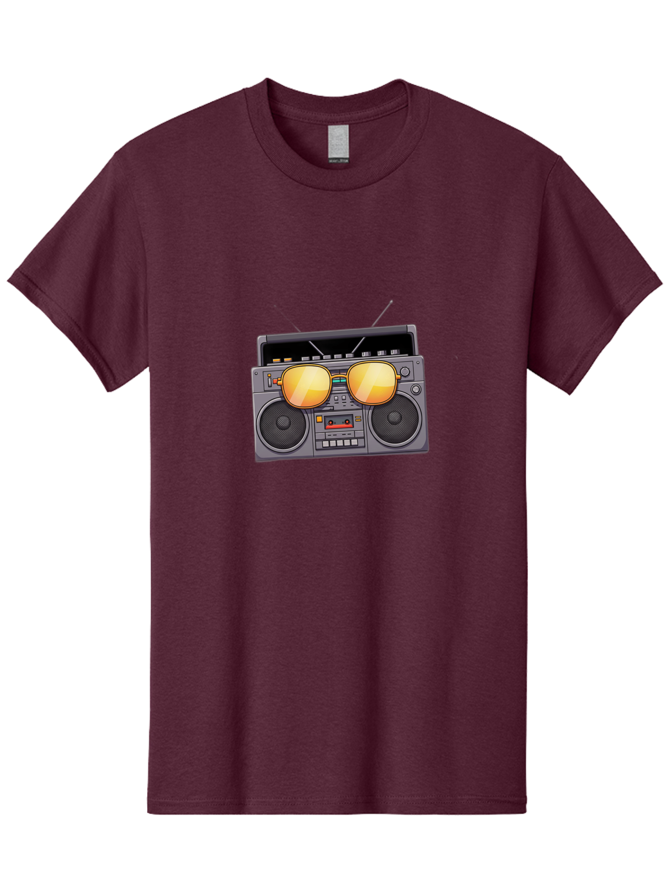 Boombox-Sunglasses Men'S Graphic Tee, 100% Cotton, Comfortable Casual Summer Wear, Machine Washable, Retro Boombox, Vintage Style, Sunglasses, Cassette Player, Old School Music, Nostalgic Vibe, Cool Accessories, Funky Graphics Baa193 15